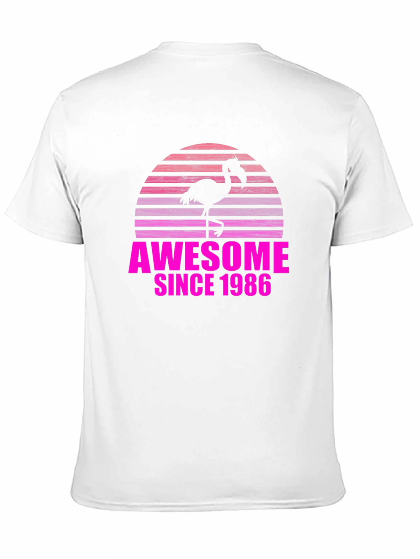 Awesome Since 1986 Flamingo Graphic T-Shirt