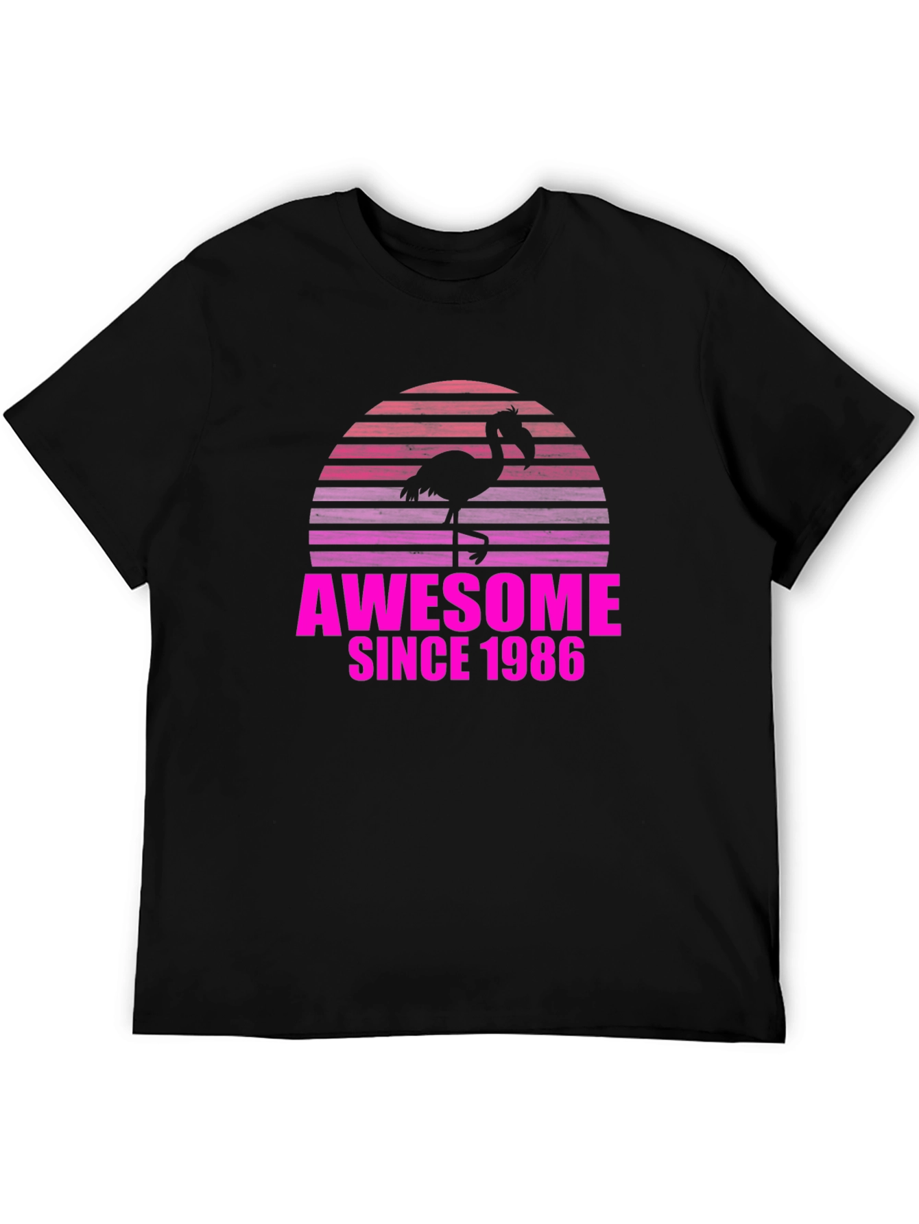 Awesome Since 1986 Flamingo Graphic T-Shirt