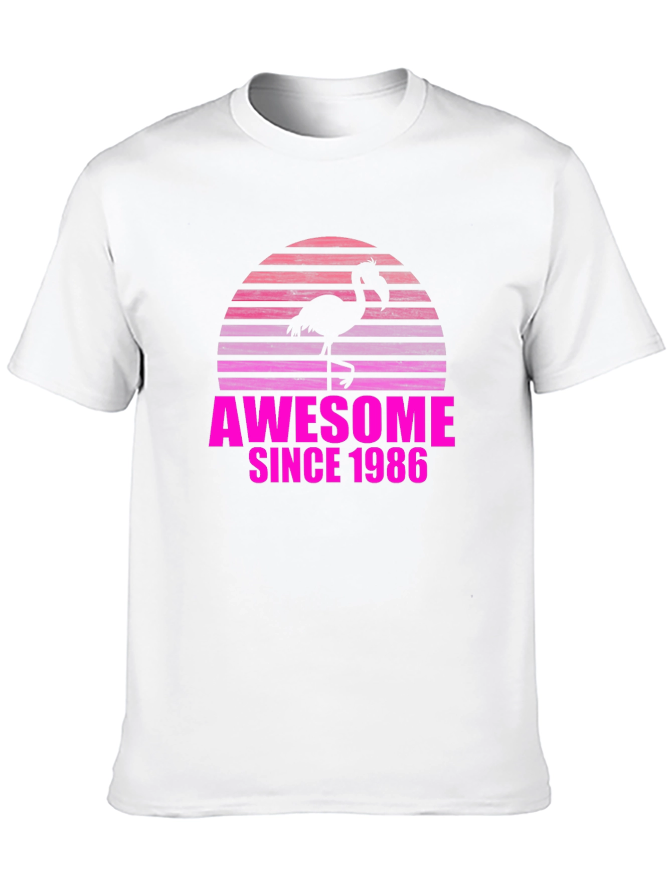 Awesome Since 1986 Flamingo Graphic T-Shirt
