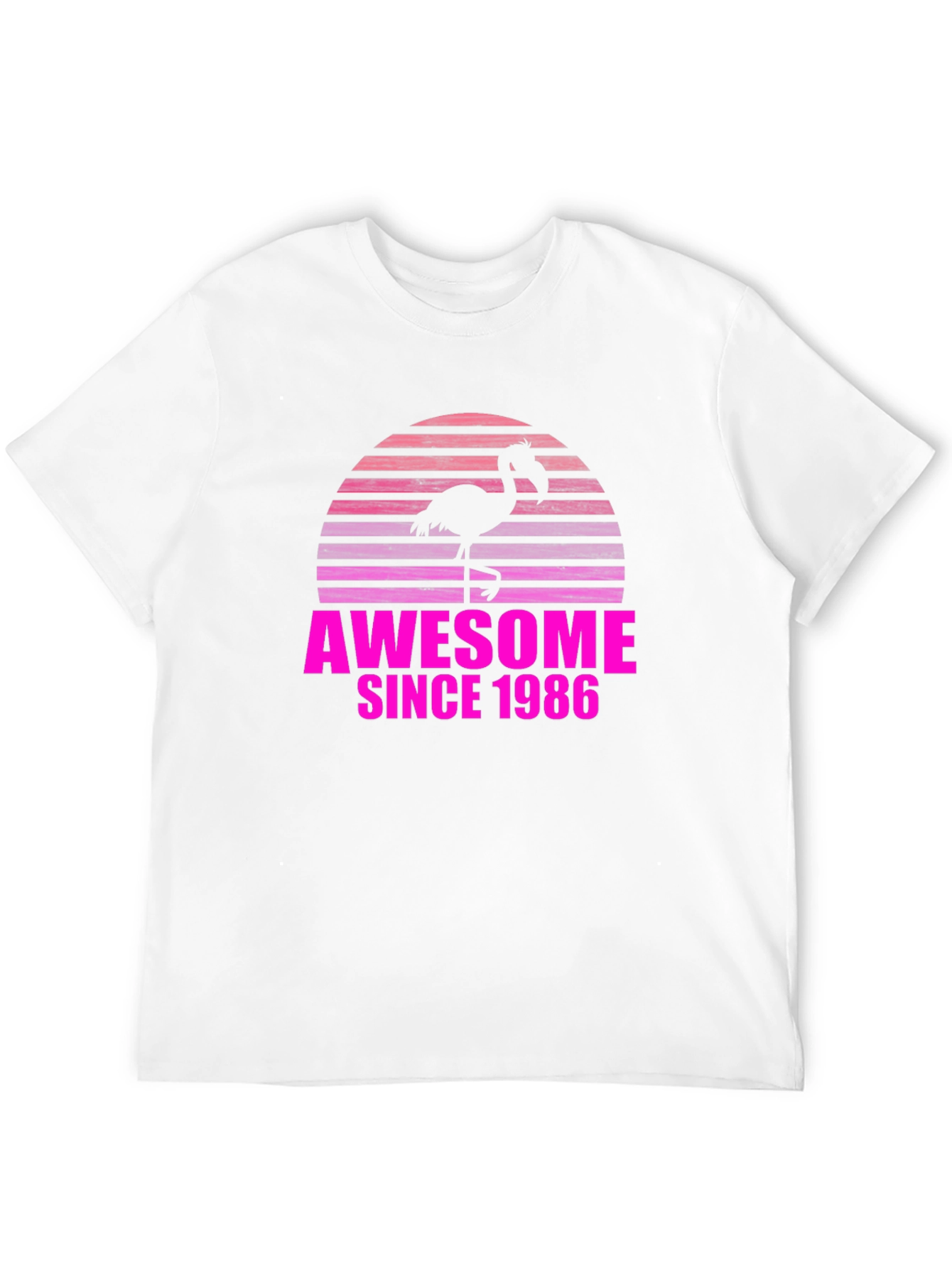Awesome Since 1986 Flamingo Graphic T-Shirt