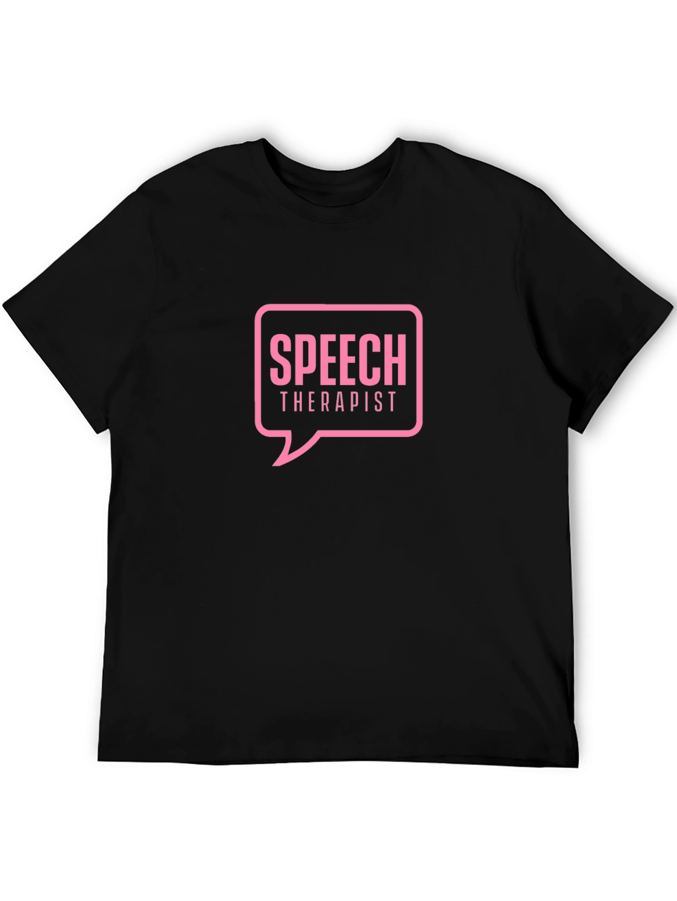 Speech Therapist T-Shirt Black Cotton