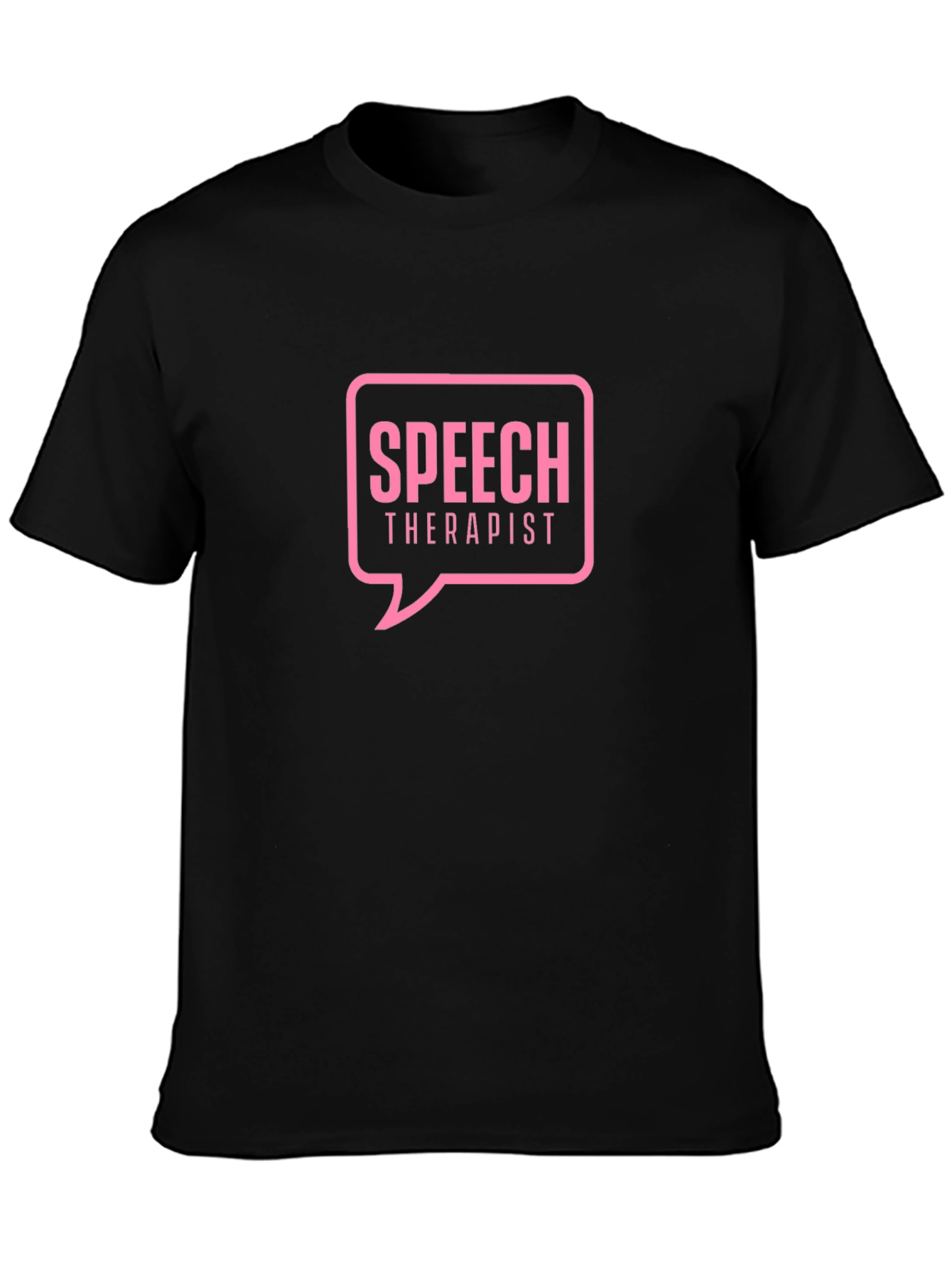 Speech Therapist T-Shirt Black Cotton