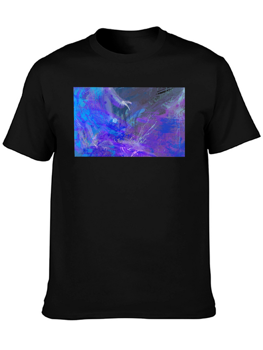 Abstract Art Print Black T-Shirt