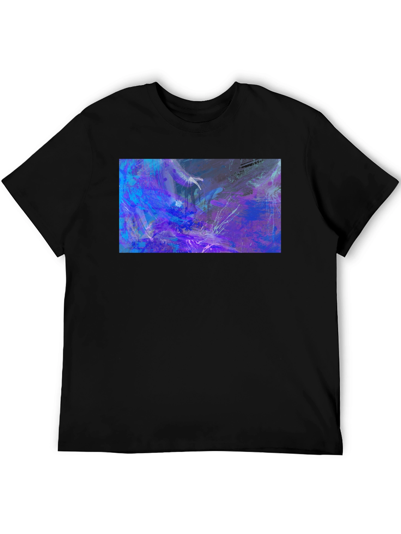 Abstract Art Print Black T-Shirt