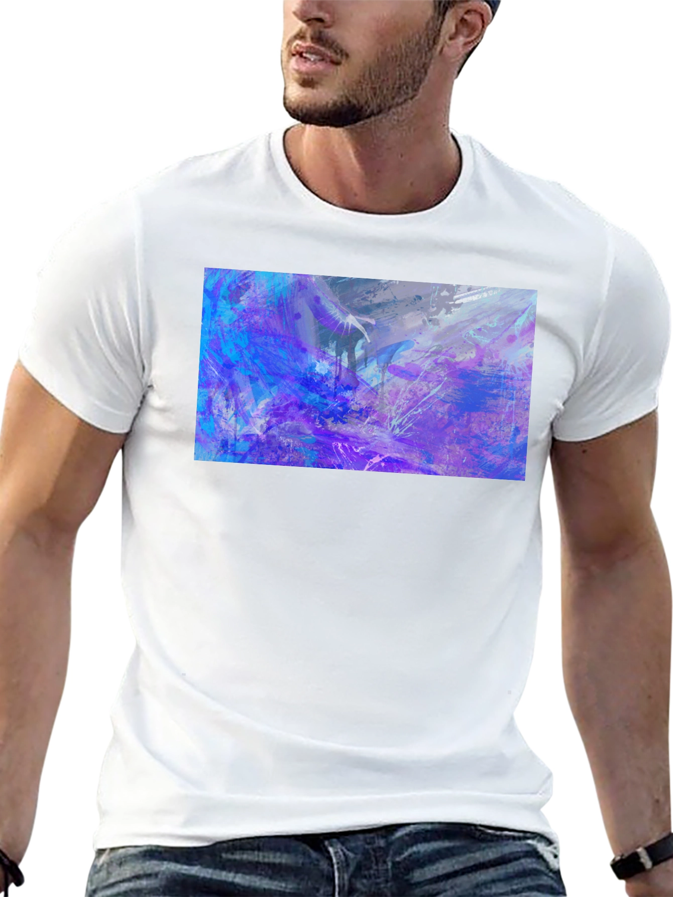 Abstract Art Print Black T-Shirt