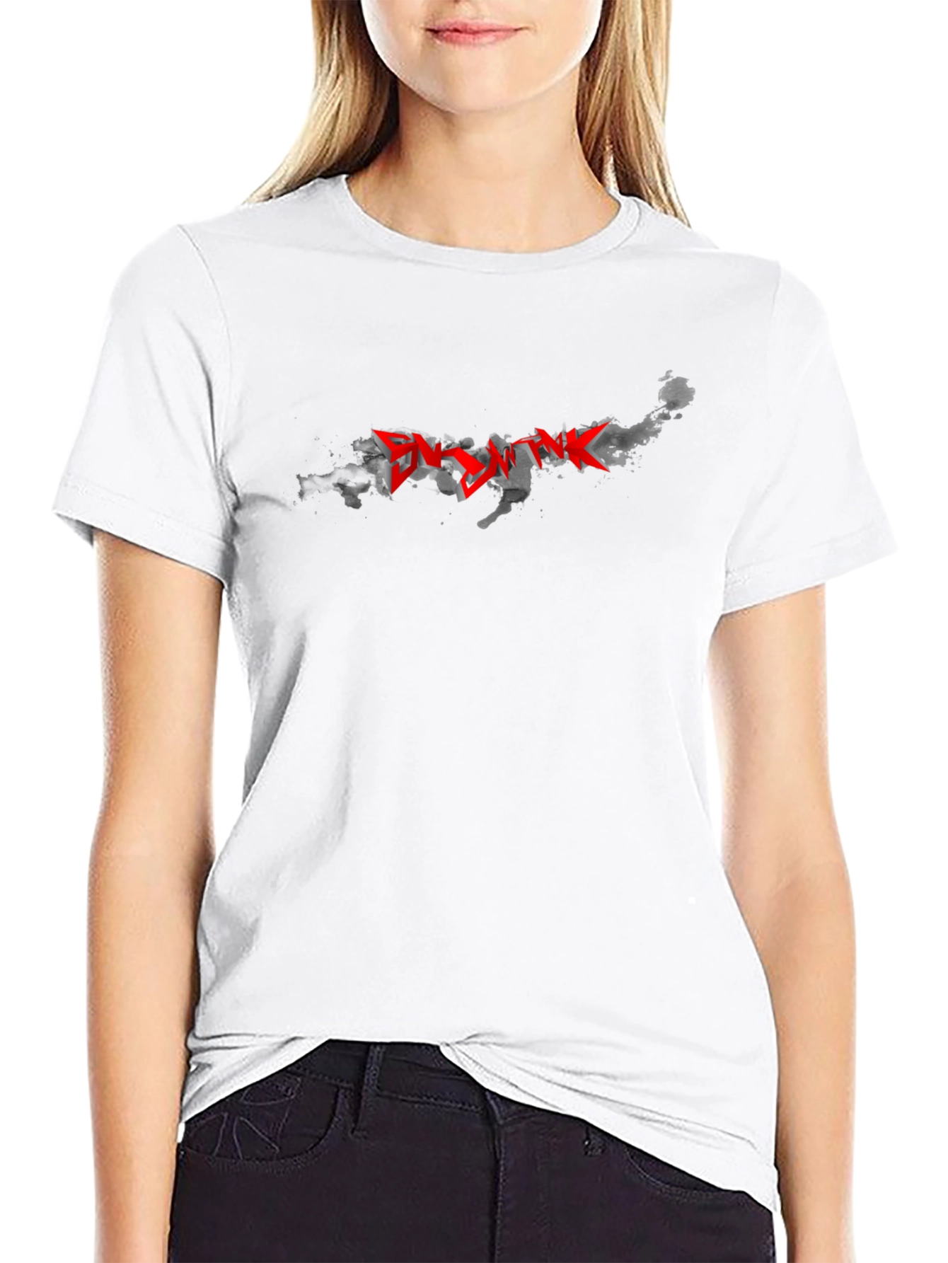 Cyberpunk Graphic Tee - Black Cotton Blend
