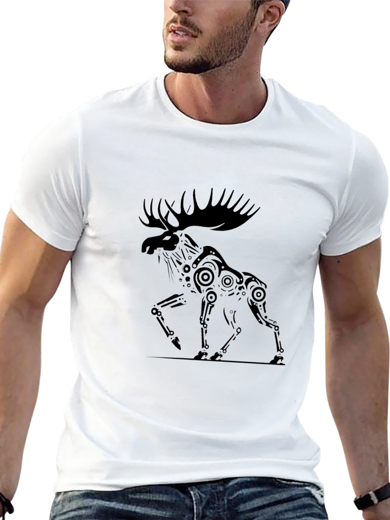 Black Moose Graphic Tee - Mens Short Sleeve