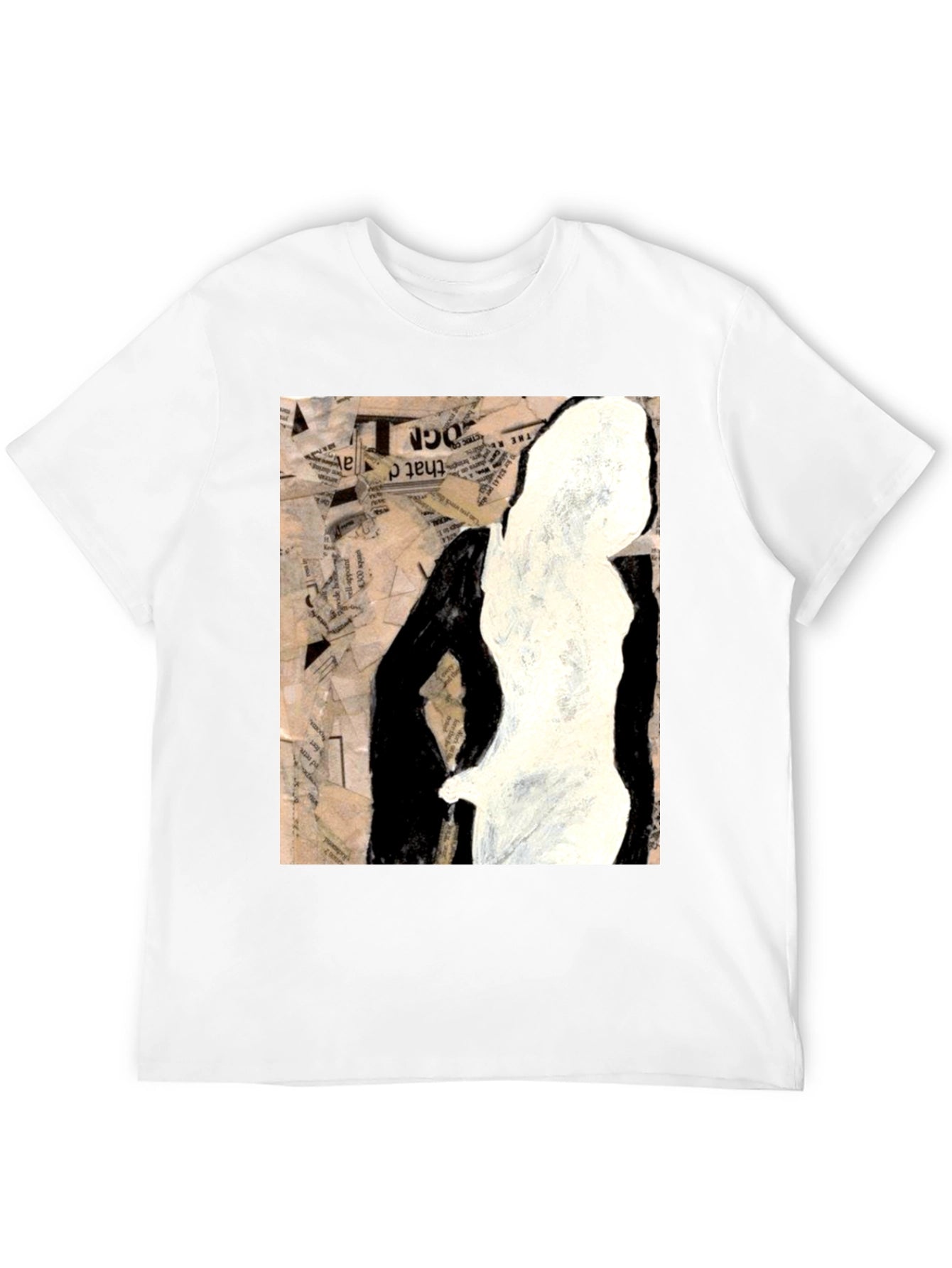 Abstract Silhouette Graphic Tee - Unisex Black T-Shirt