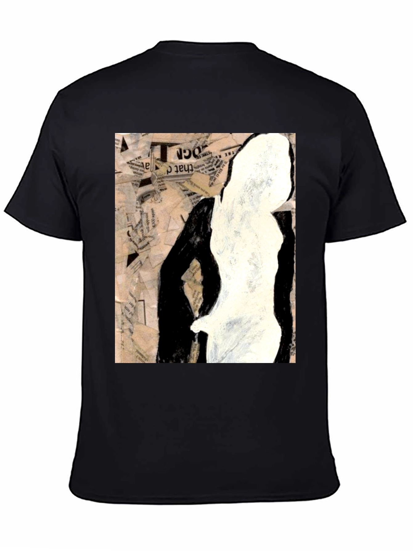 Abstract Silhouette Graphic Tee - Unisex Black T-Shirt