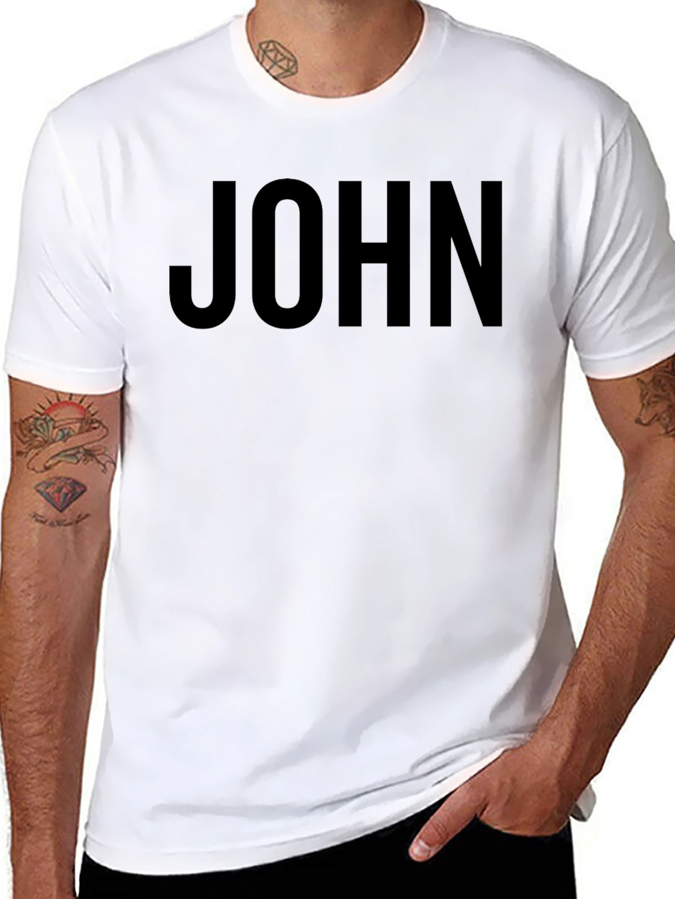 Mens JOHN Black T-Shirt