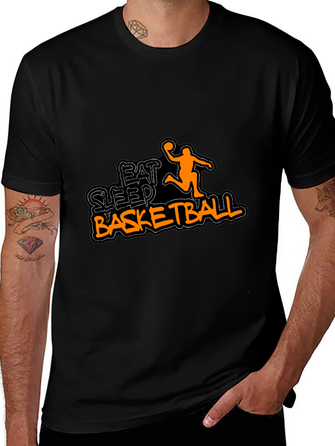 Eat Sleep Basketball Graphic T-Shirt