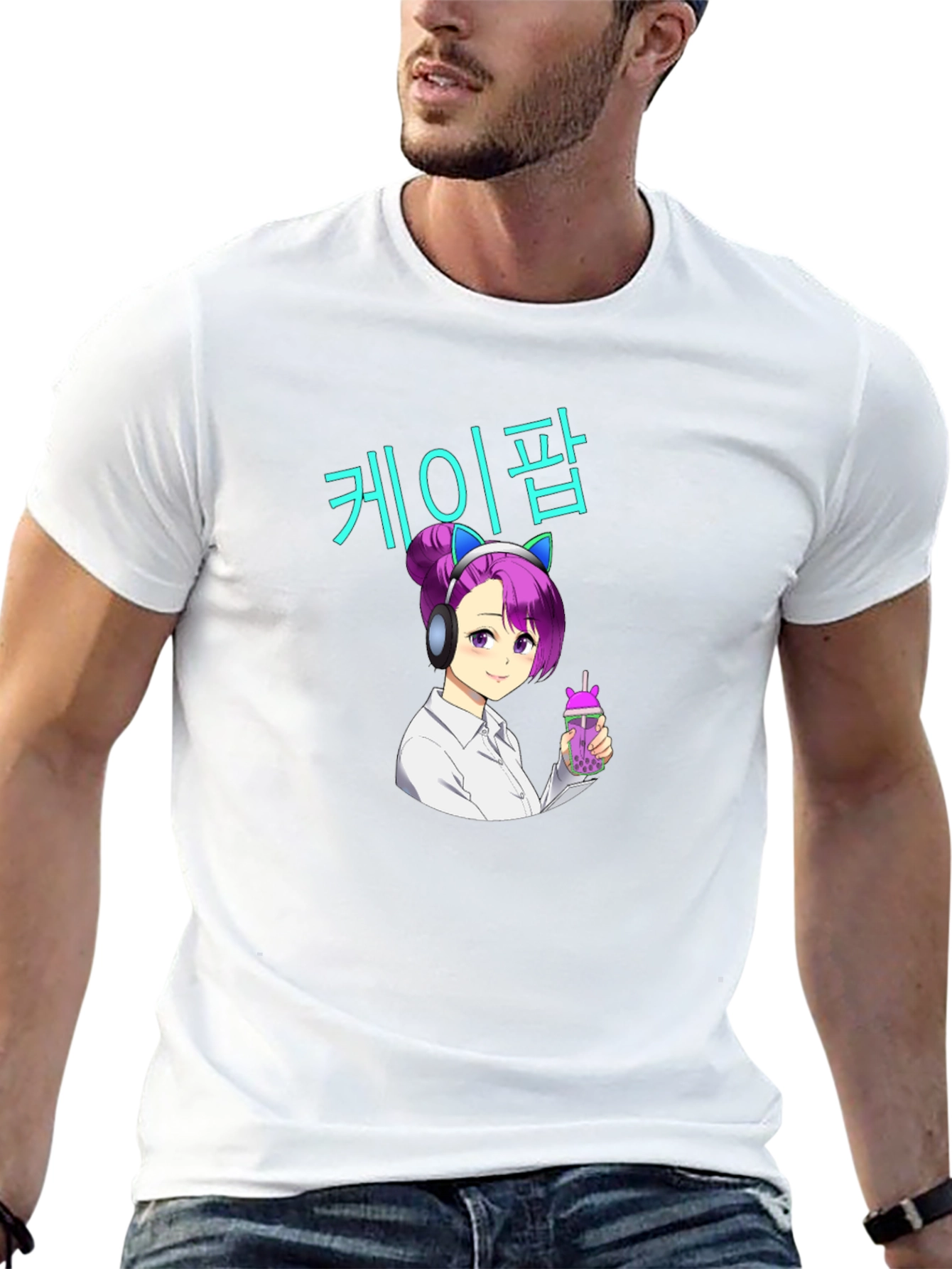 K-Pop Anime Girl Graphic T-Shirt