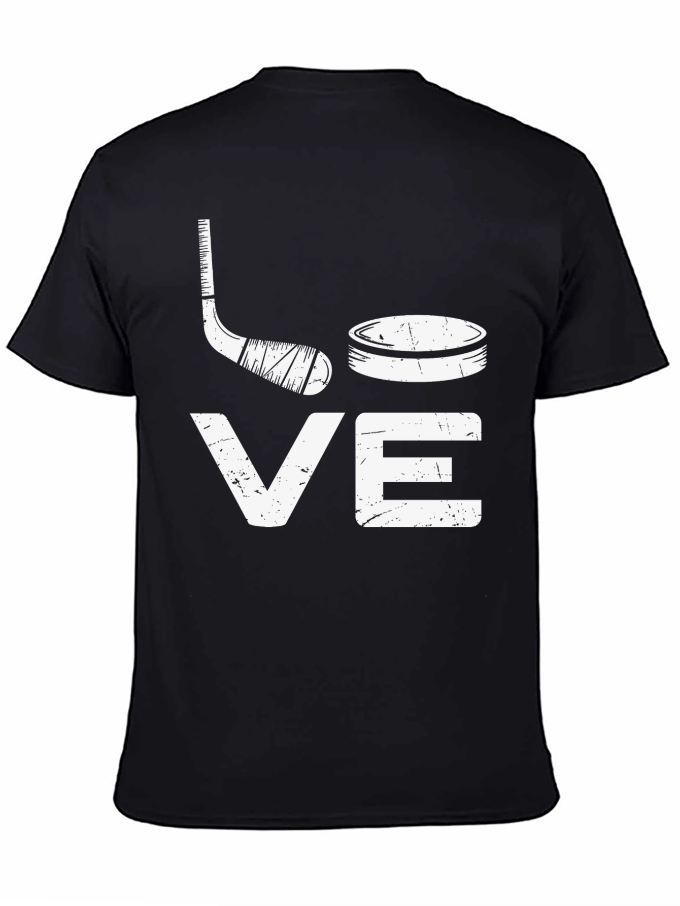 Love Hockey Graphic T-Shirt - Black