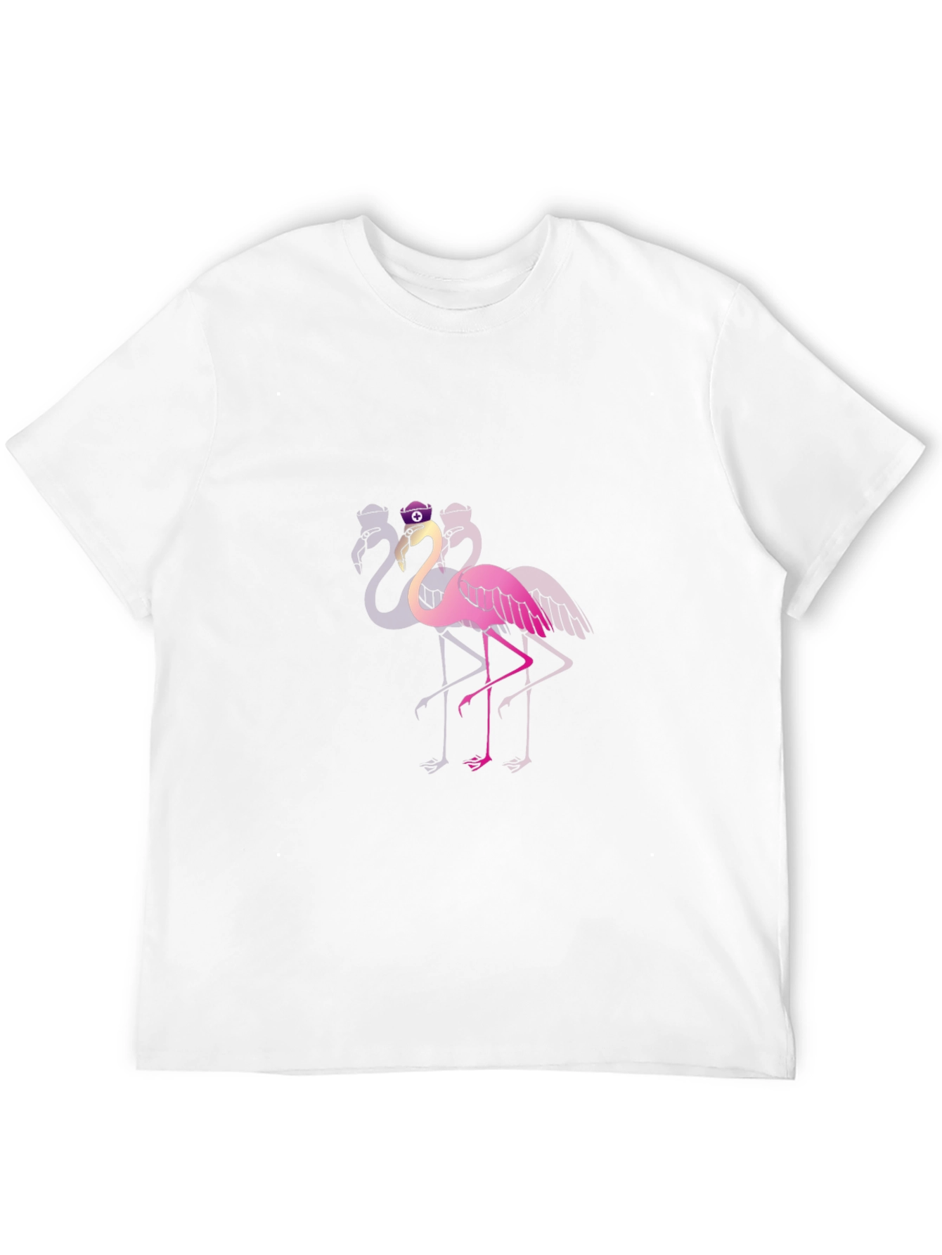 Funky Flamingo T-Shirt - Black Cotton Blend