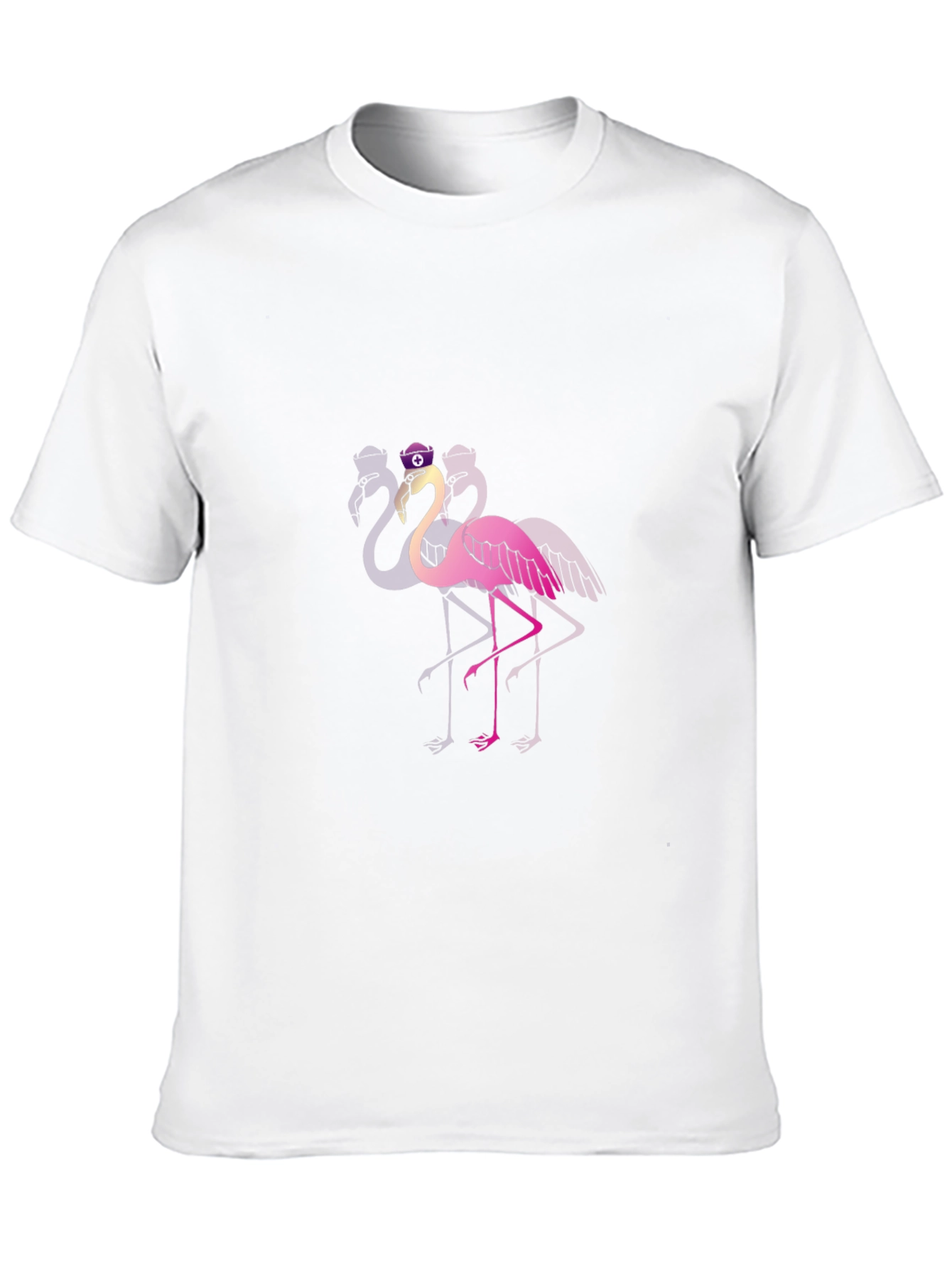 Funky Flamingo T-Shirt - Black Cotton Blend
