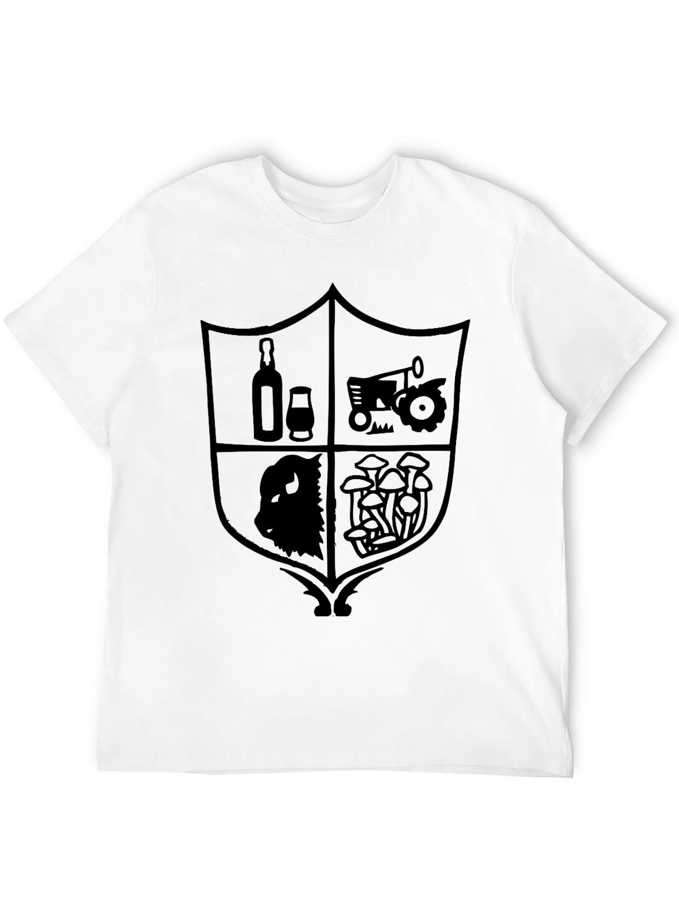 Black Crest Graphic T-Shirt