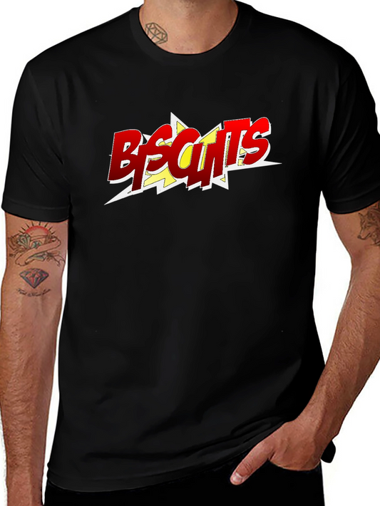 Biscuits Graphic Tee - Black Short Sleeve Crew Neck
