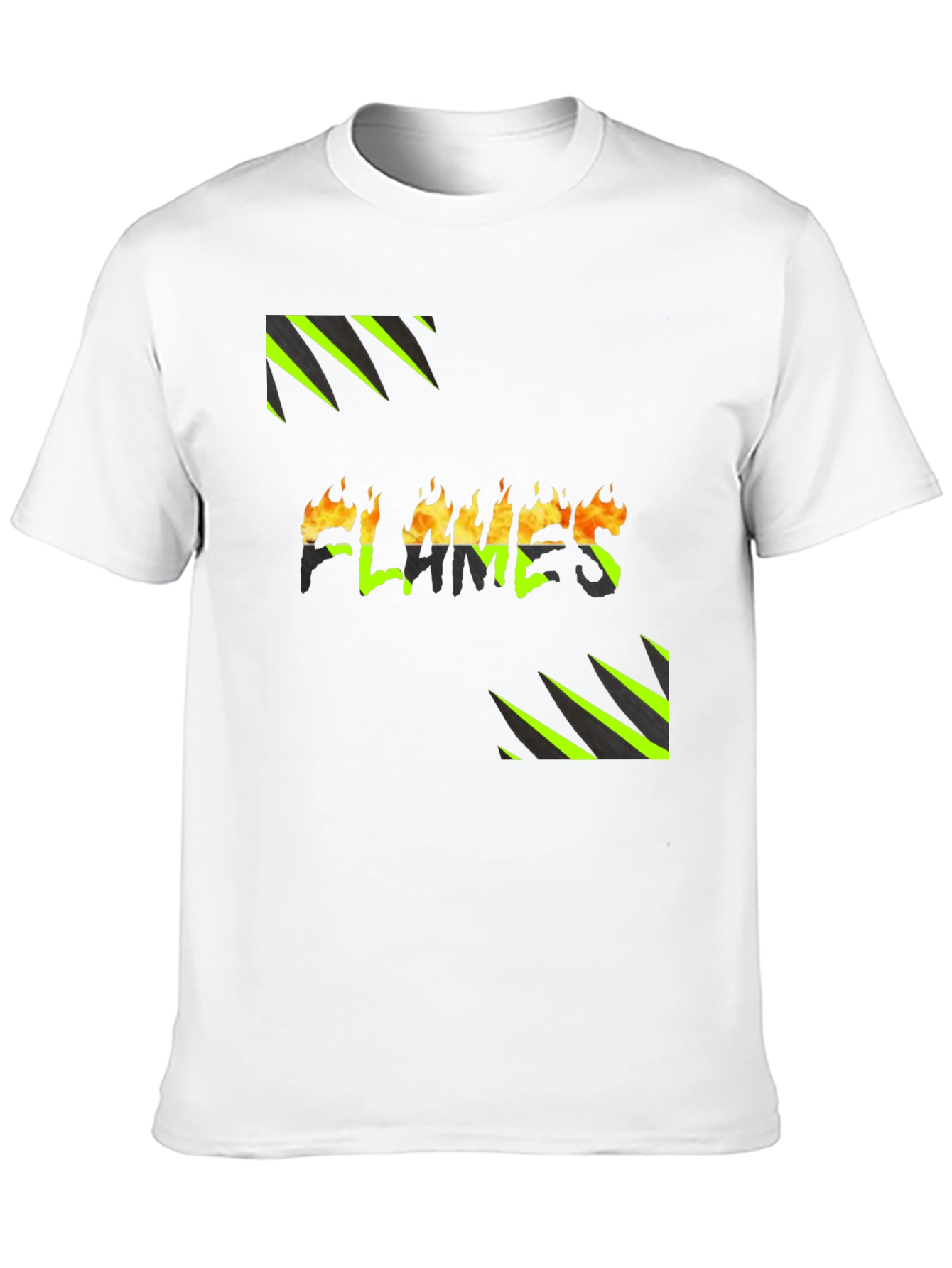 Flames Graphic Print Tee - Bold Style