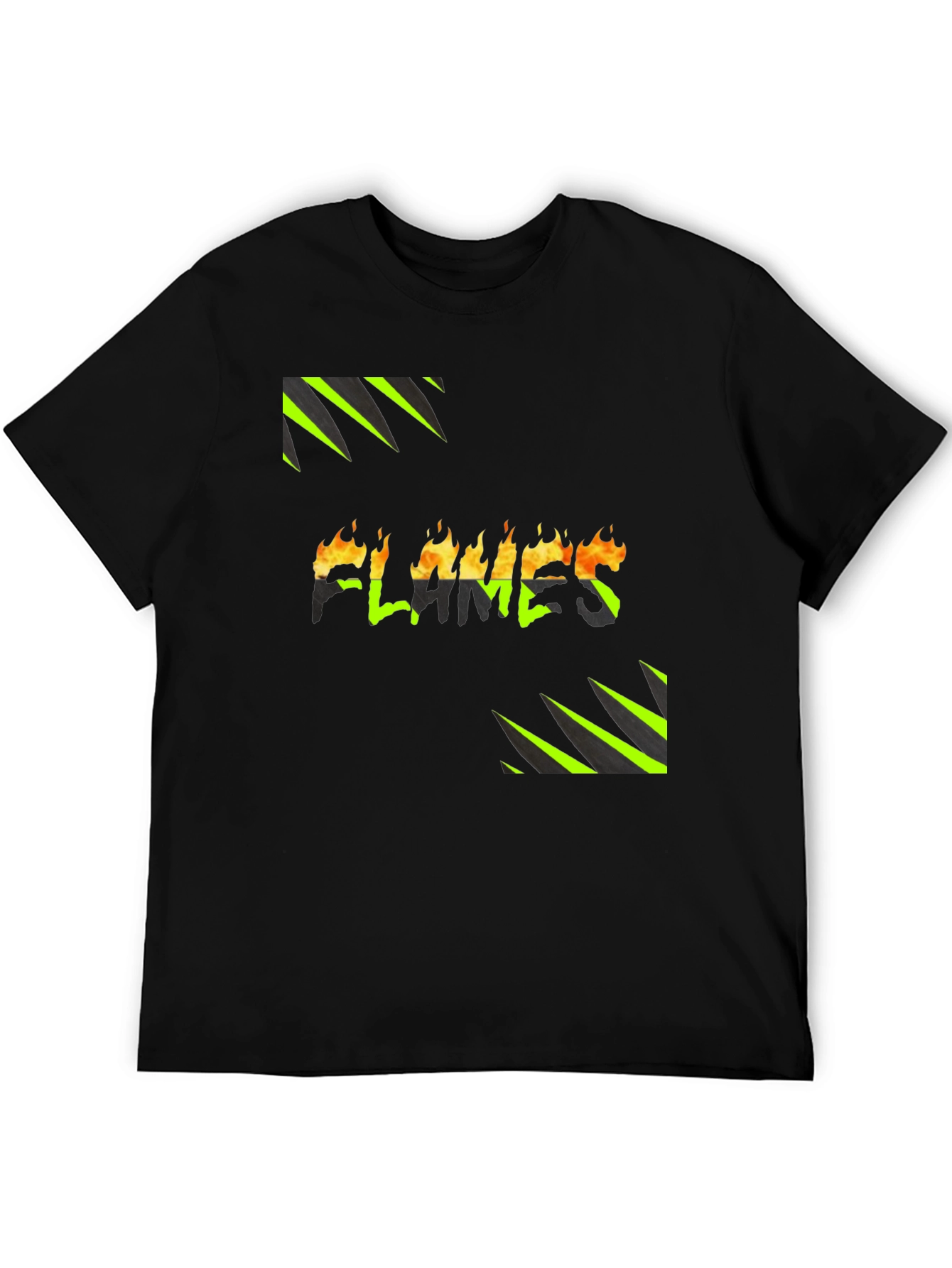Flames Graphic Print Tee - Bold Style