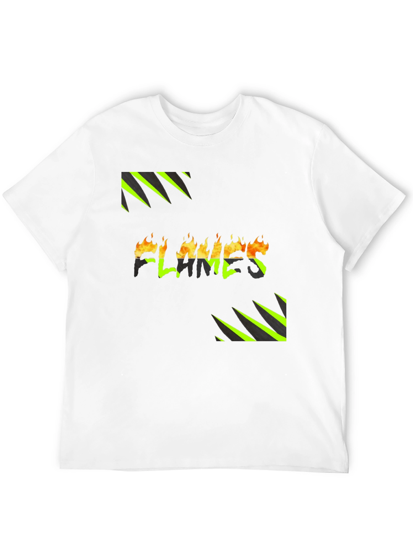 Flames Graphic Print Tee - Bold Style