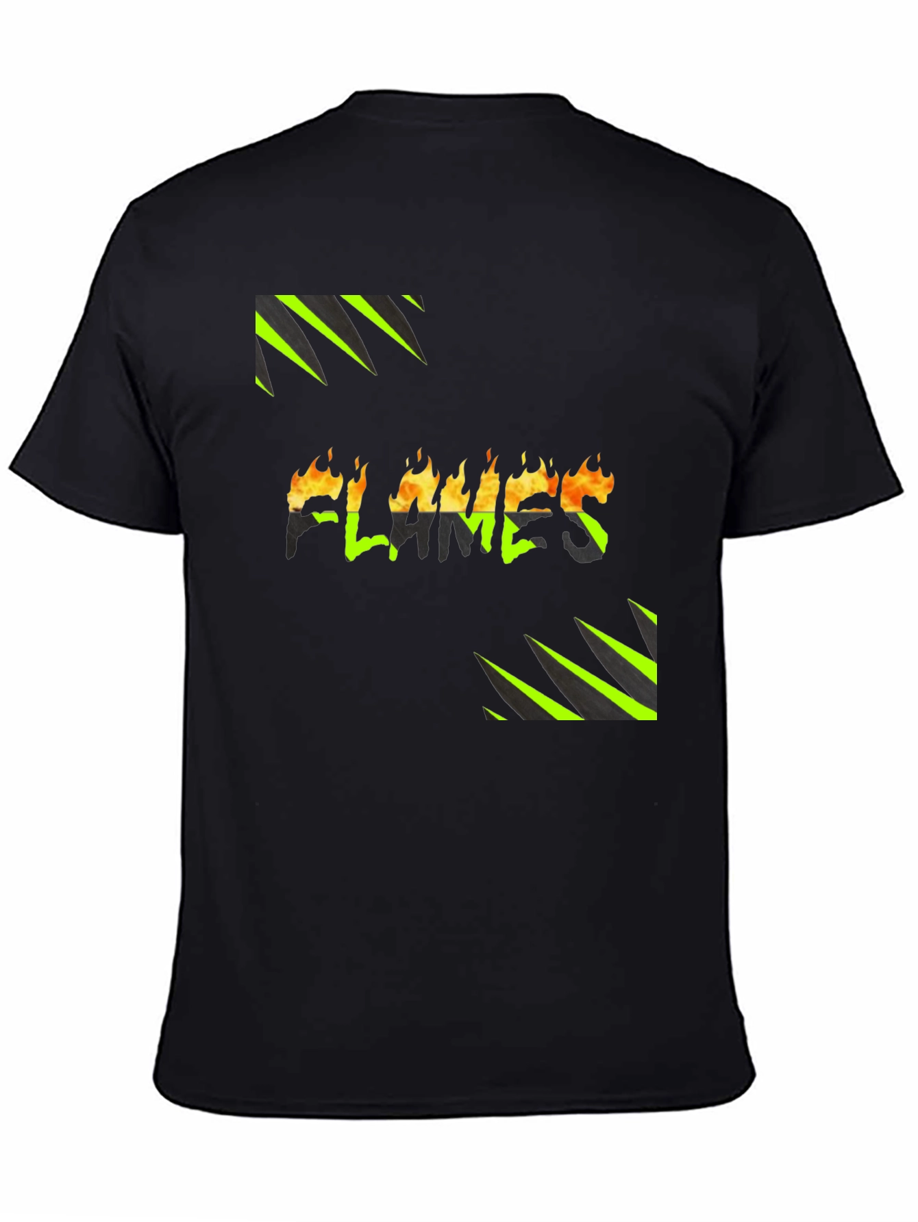 Flames Graphic Print Tee - Bold Style