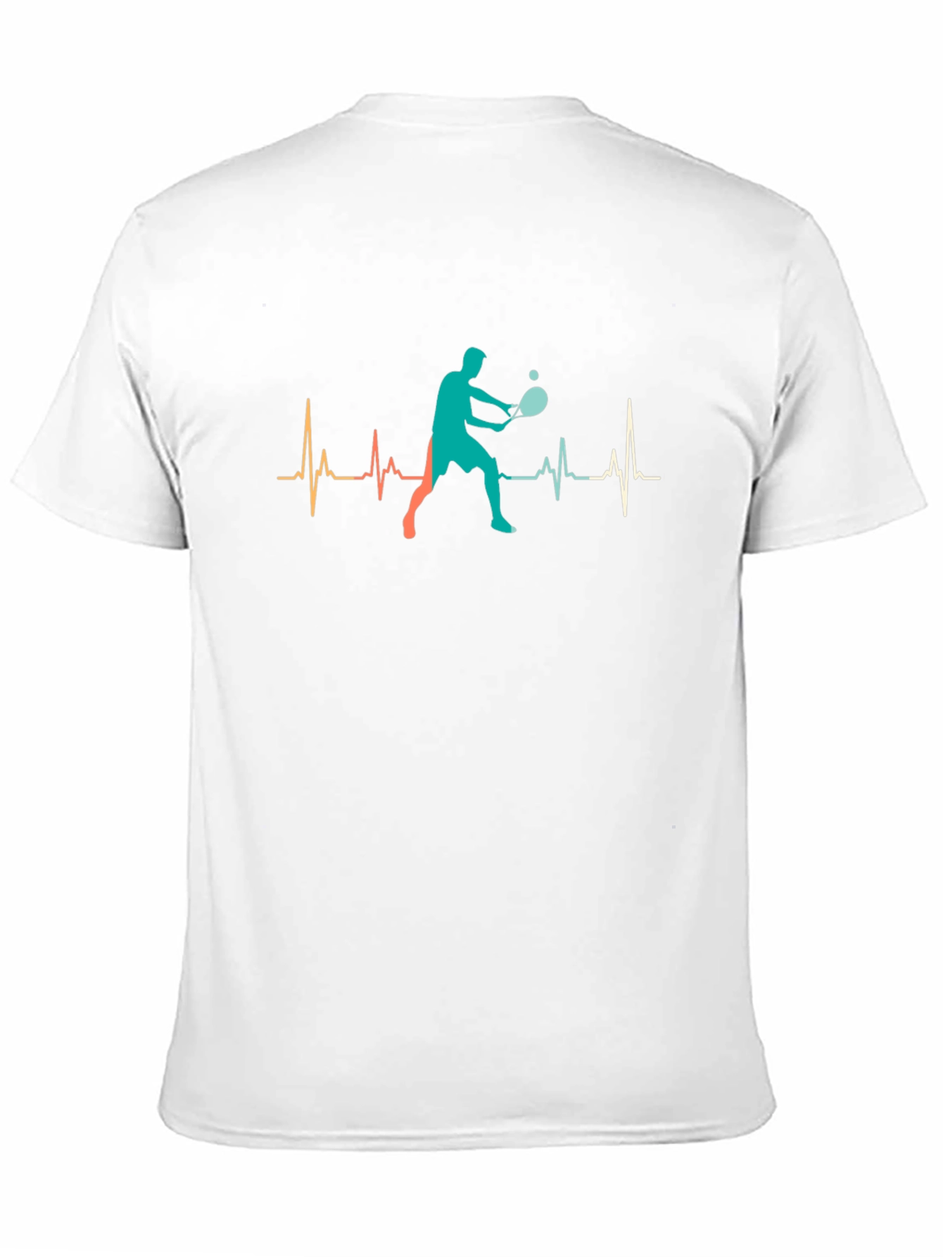 Tennis Player Heartbeat Graphic T-Shirt