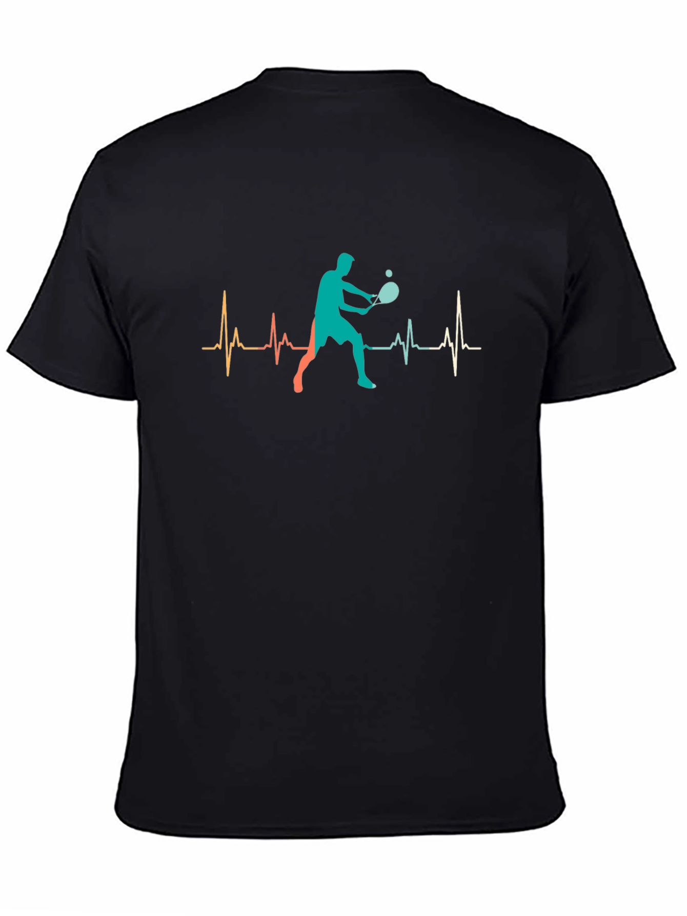 Tennis Player Heartbeat Graphic T-Shirt