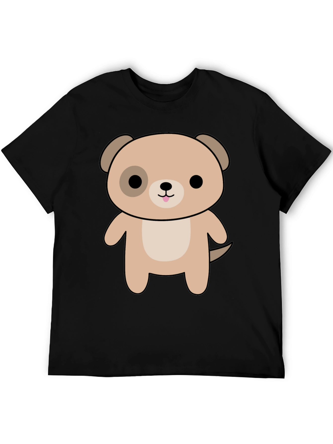 Cute Puppy Graphic Tee - Black Unisex Shirt