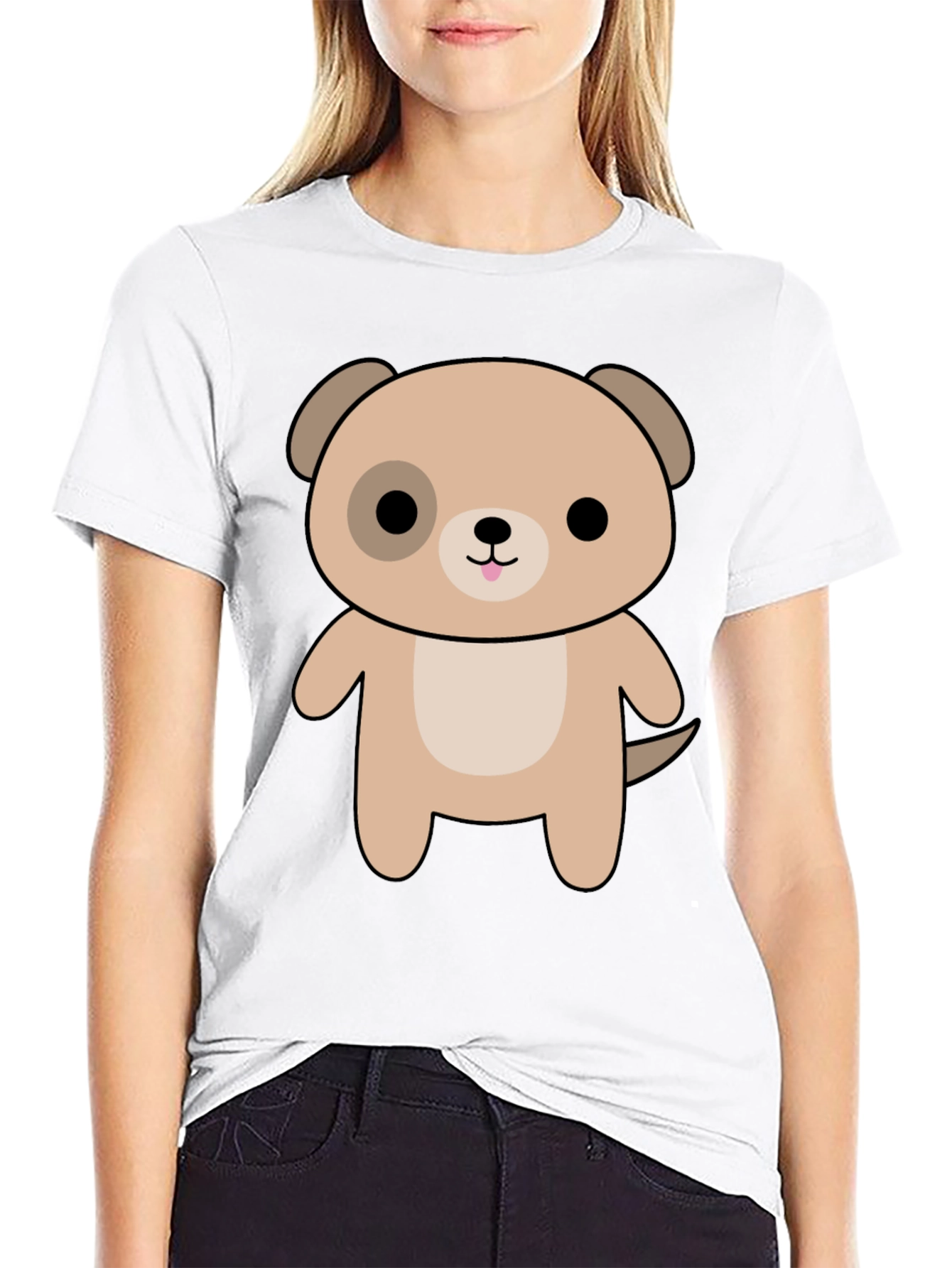 Cute Puppy Graphic Tee - Black Unisex Shirt