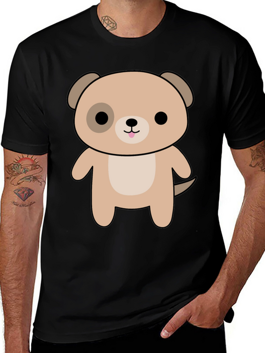Cute Puppy Graphic Tee - Black Unisex Shirt