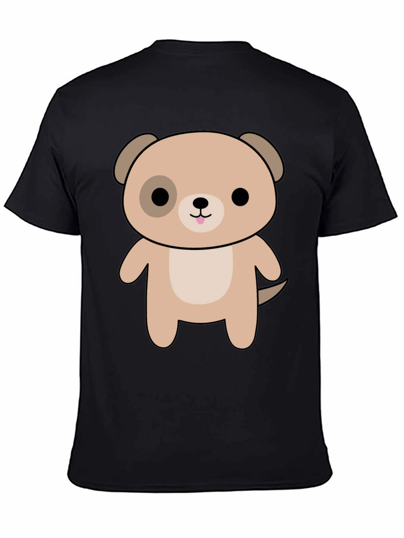 Cute Puppy Graphic Tee - Black Unisex Shirt