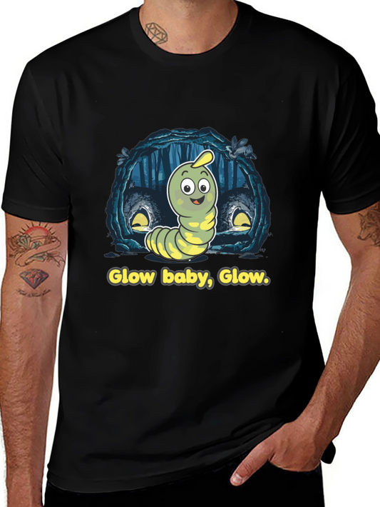Glow Baby Glow T-Shirt - Luminous Worm Design