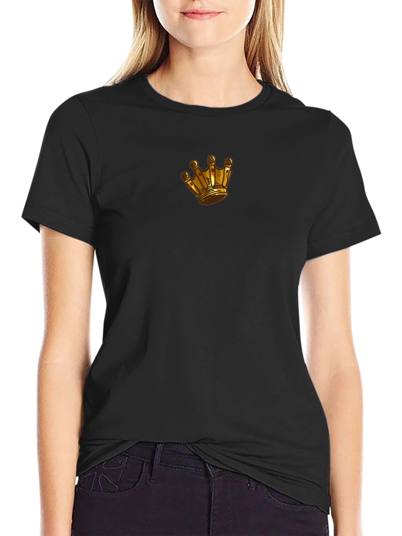 Gold Crown Graphic Black T-Shirt