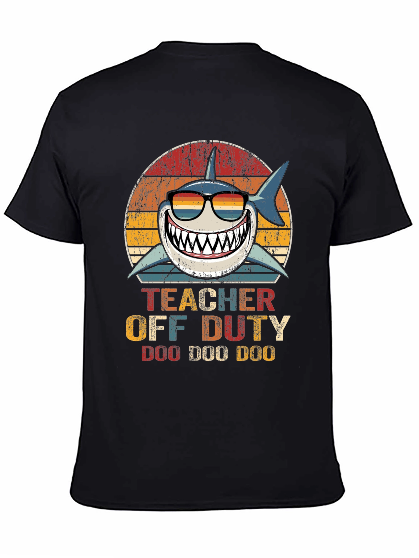 Teacher Off Duty Shark Graphic T-Shirt