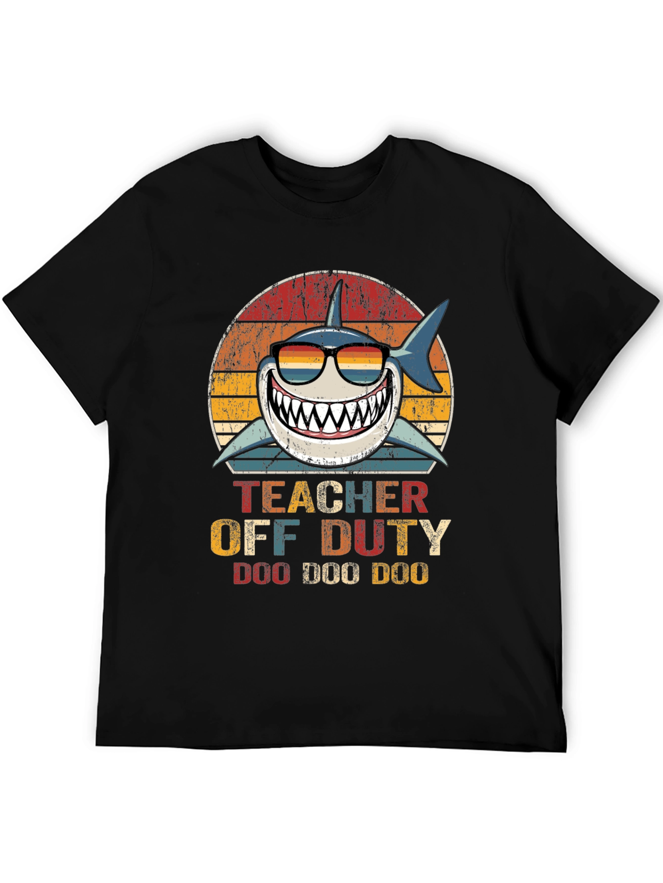 Teacher Off Duty Shark Graphic T-Shirt