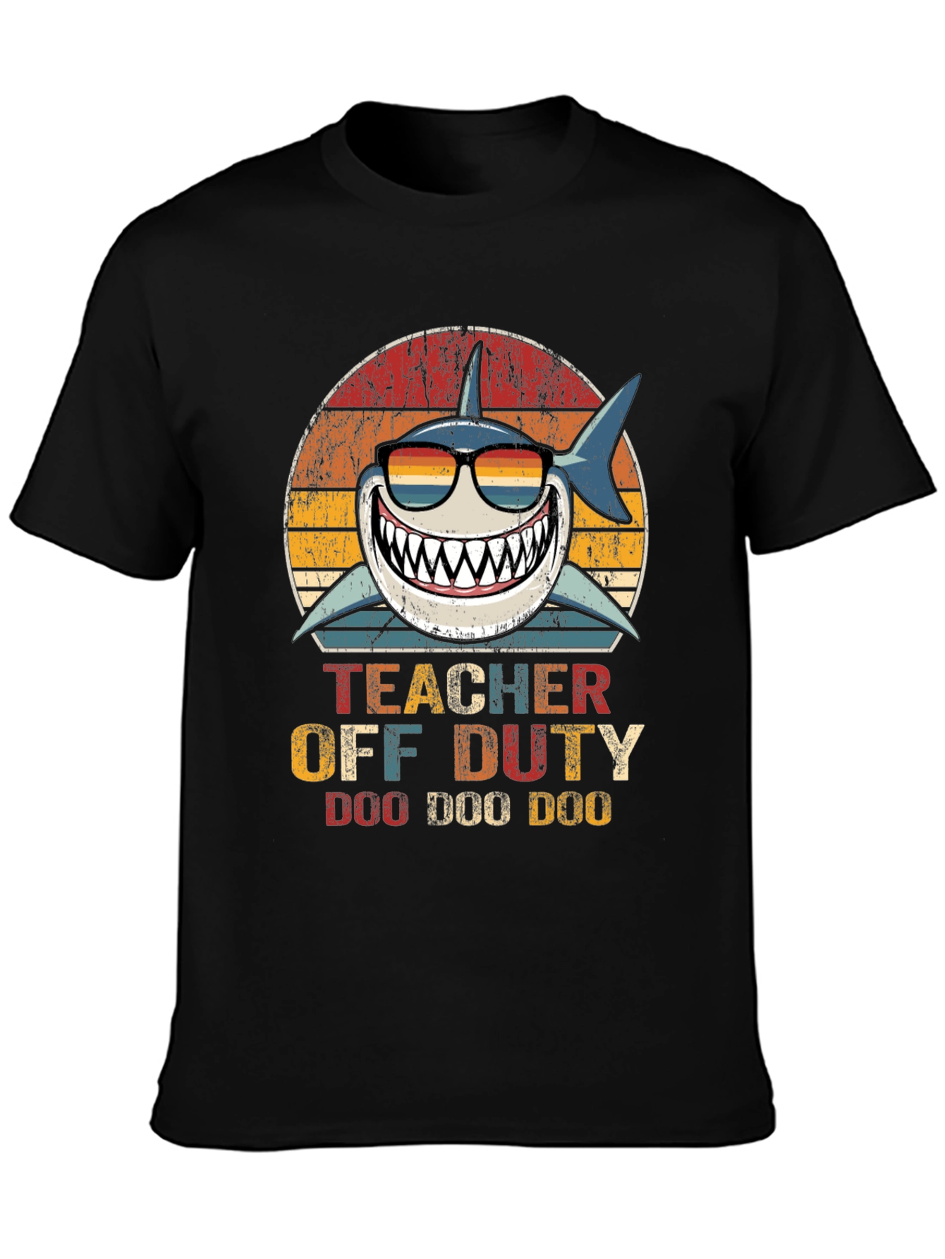 Teacher Off Duty Shark Graphic T-Shirt
