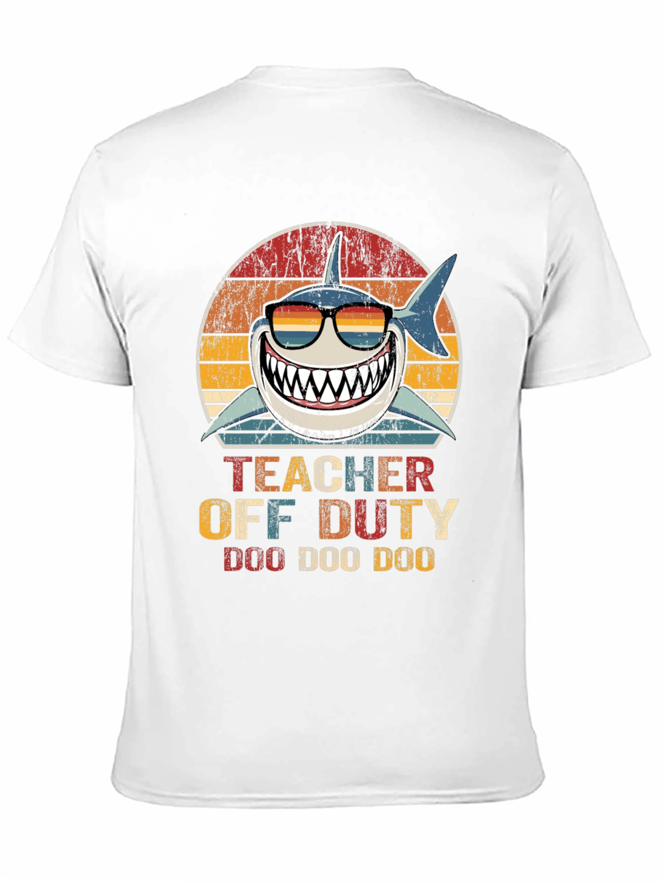 Teacher Off Duty Shark Graphic T-Shirt