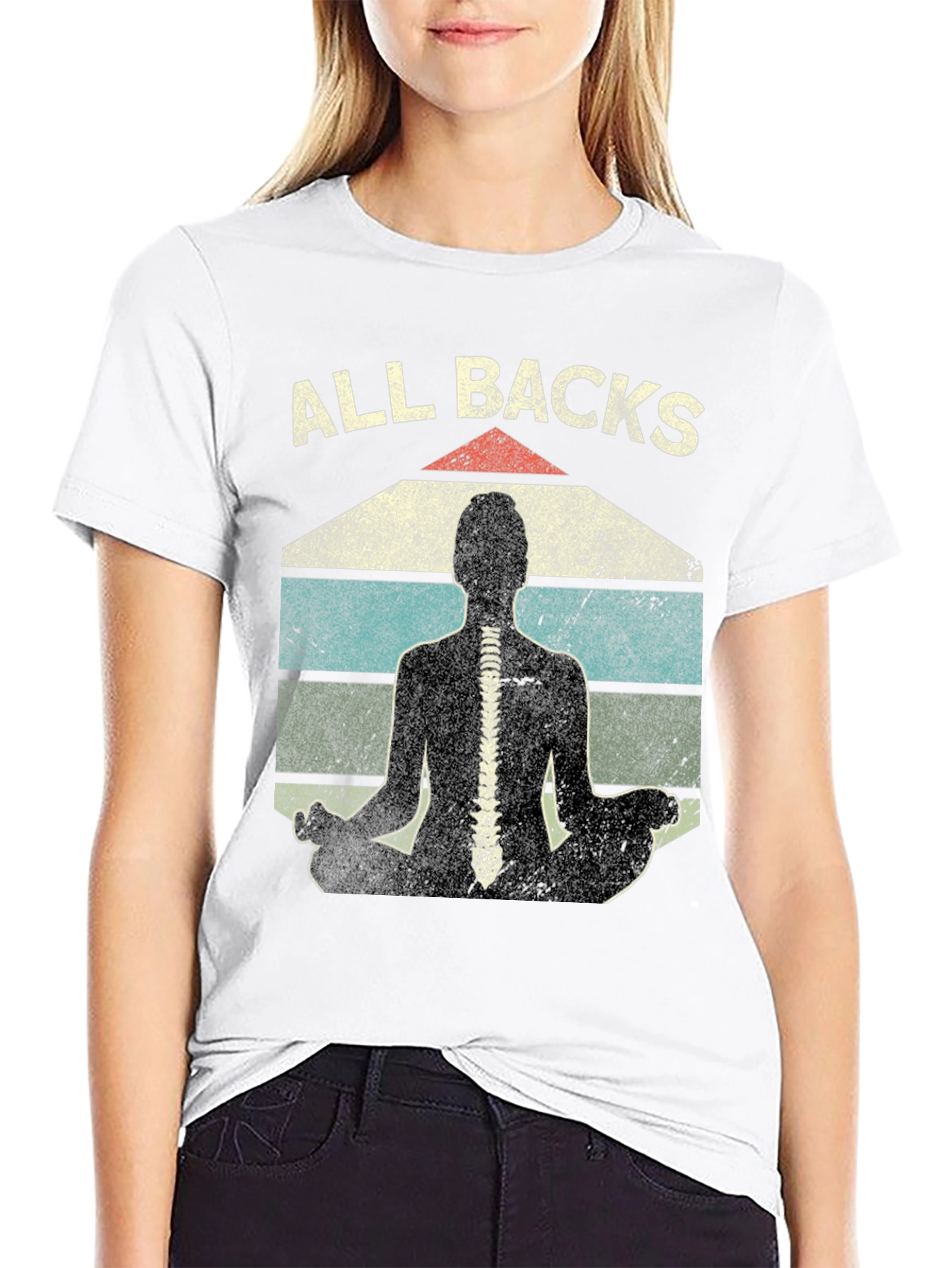 All Backs Yoga Spine T-Shirt
