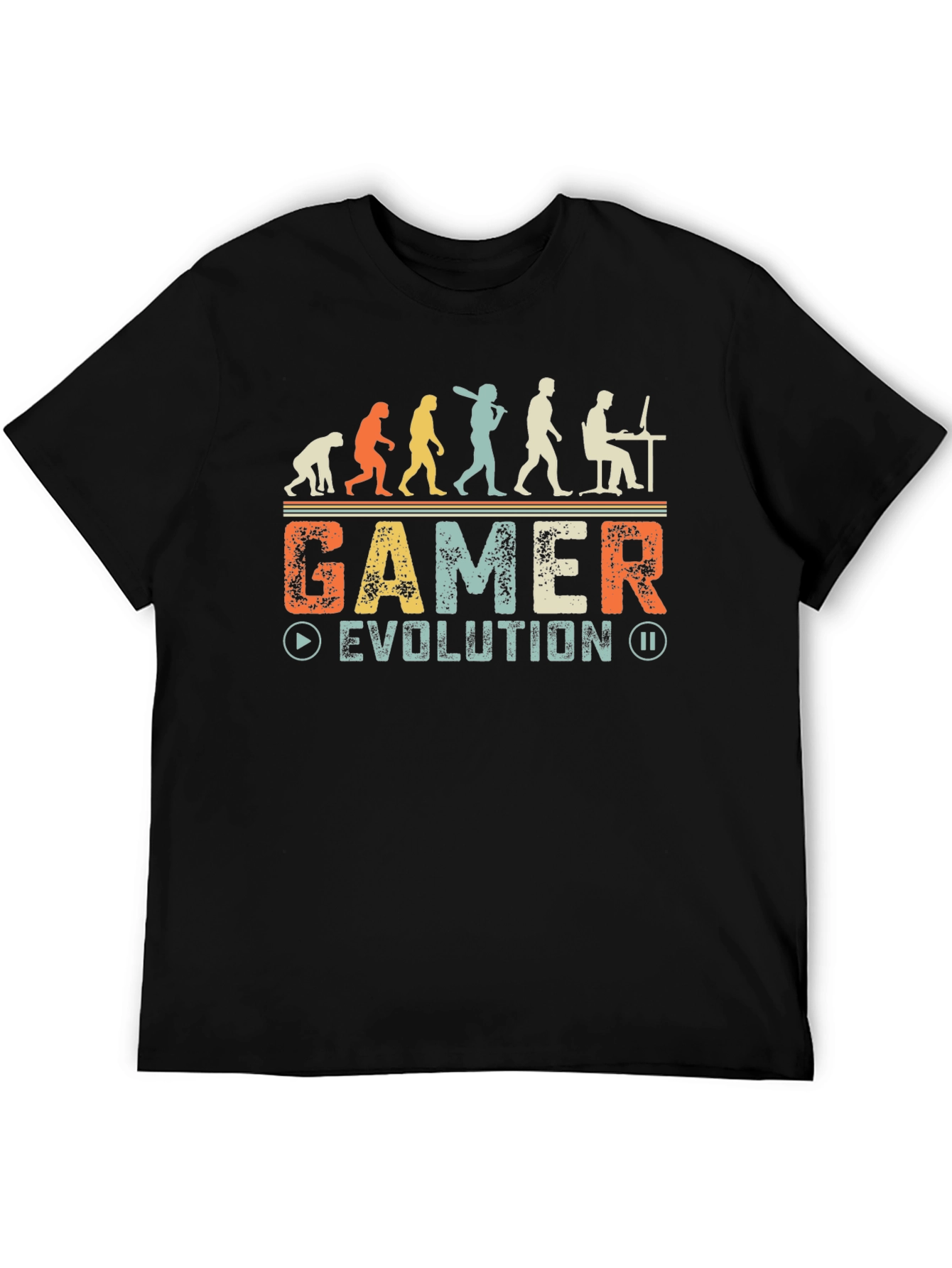 Gamer Evolution Graphic Tee - Retro Style Shirt