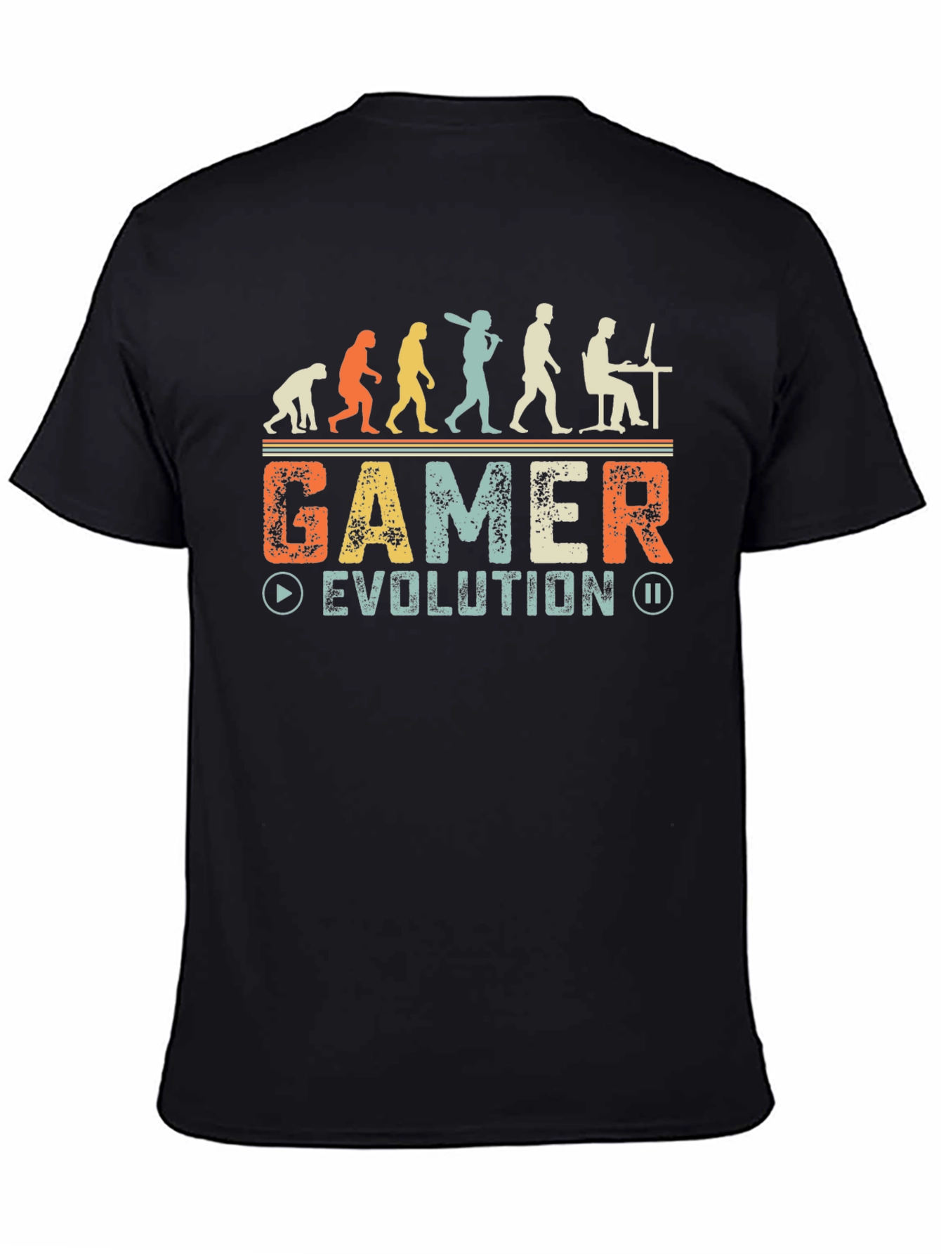 Gamer Evolution Graphic Tee - Retro Style Shirt
