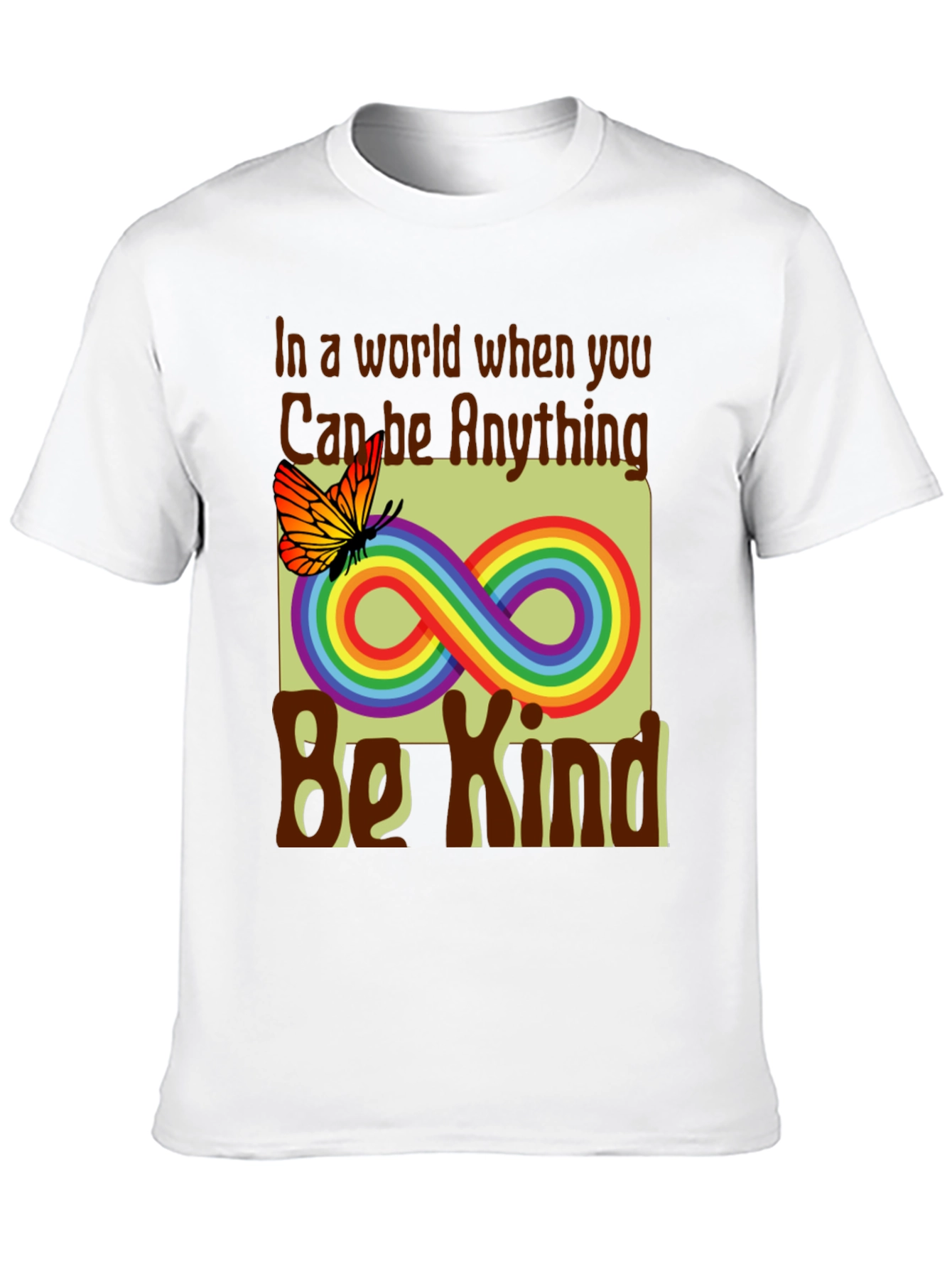 Be Kind T-Shirt Rainbow Butterfly Graphic Tee