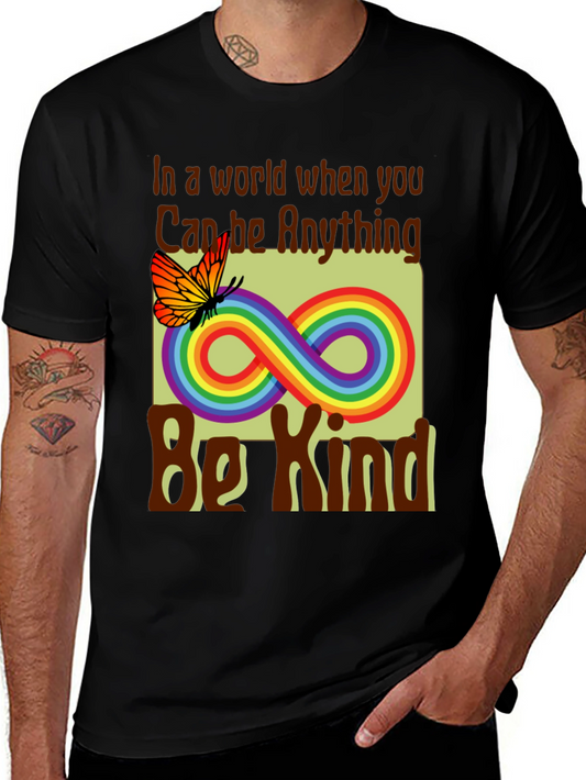 Be Kind T-Shirt Rainbow Butterfly Graphic Tee