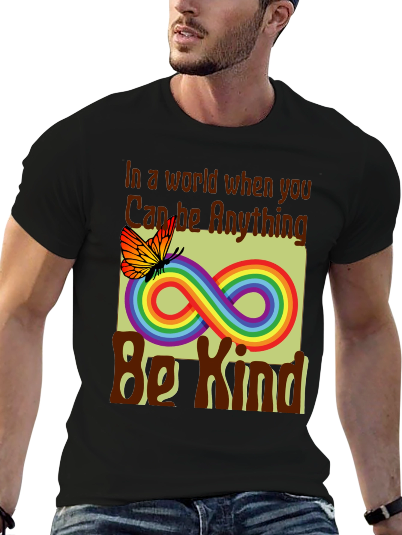 Be Kind T-Shirt Rainbow Butterfly Graphic Tee