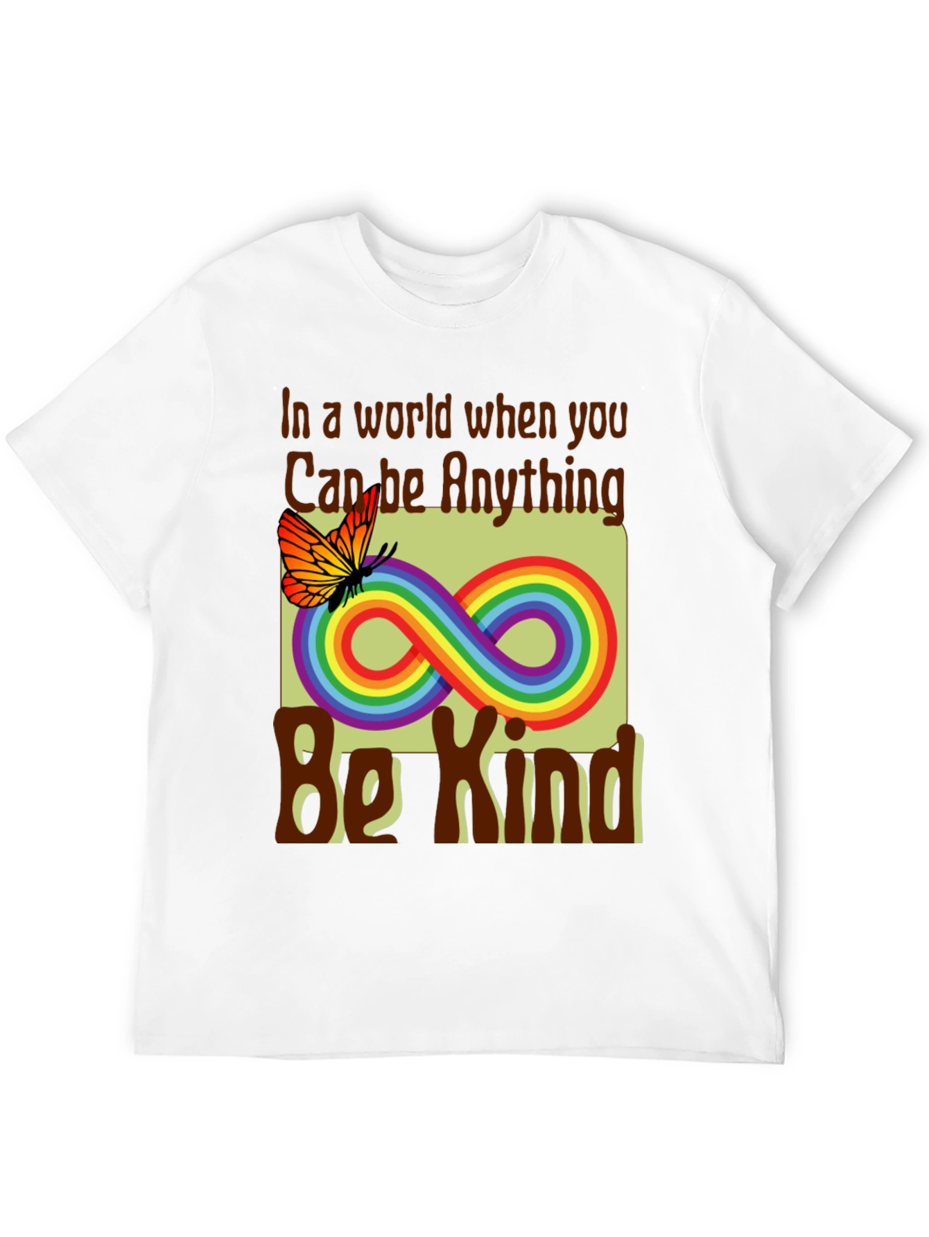 Be Kind T-Shirt Rainbow Butterfly Graphic Tee