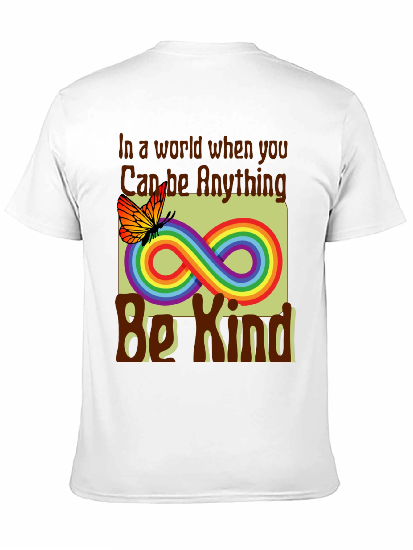 Be Kind T-Shirt Rainbow Butterfly Graphic Tee