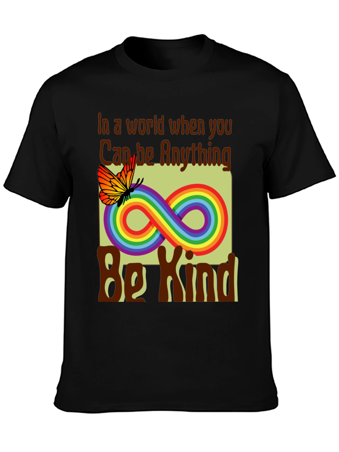 Be Kind T-Shirt Rainbow Butterfly Graphic Tee