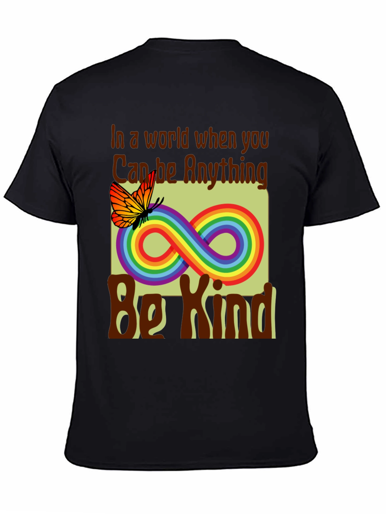 Be Kind T-Shirt Rainbow Butterfly Graphic Tee