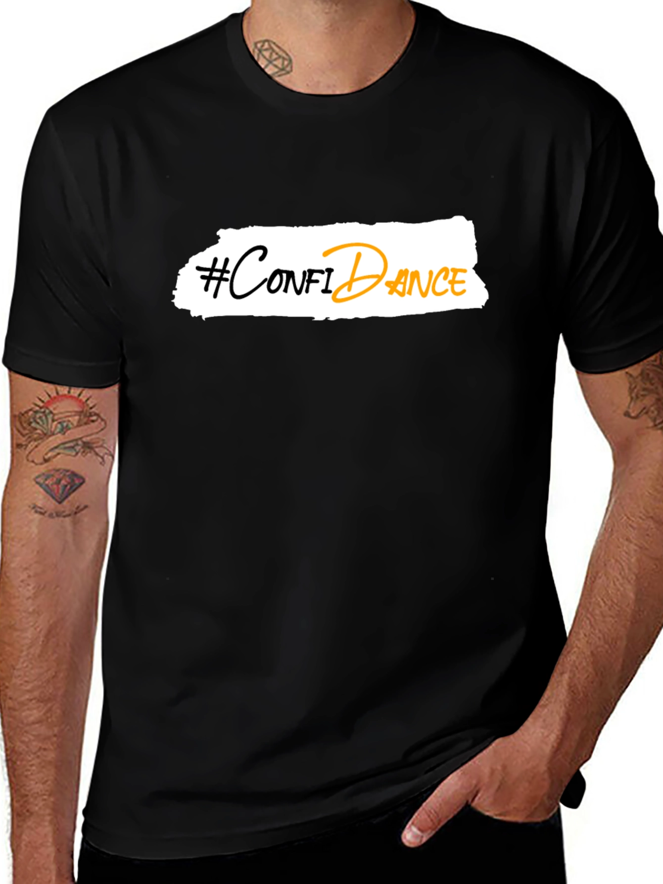 Confidance T-Shirt - Black Graphic Tee