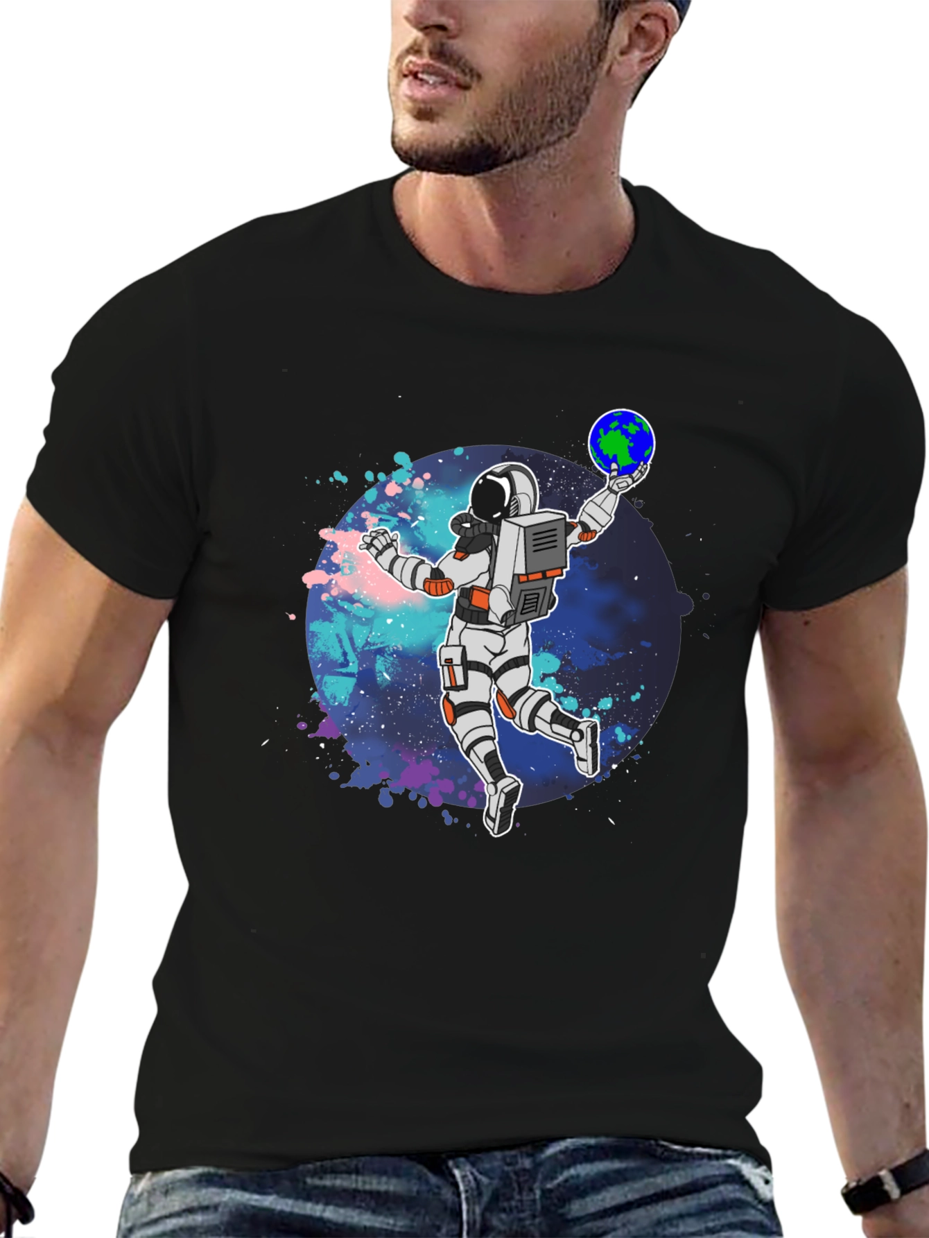 Astronaut Dunk T-Shirt - Space Graphic Tee
