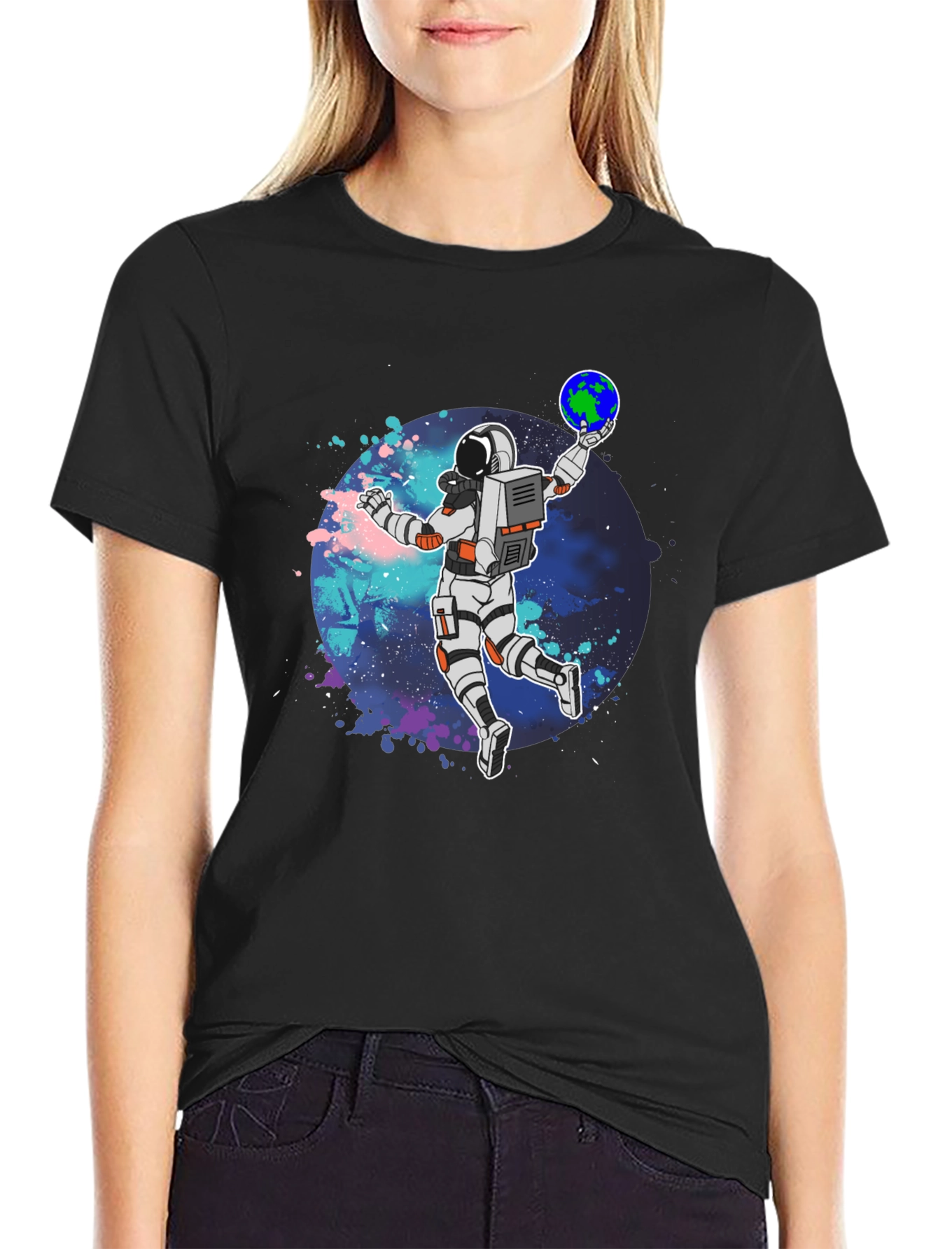 Astronaut Dunk T-Shirt - Space Graphic Tee